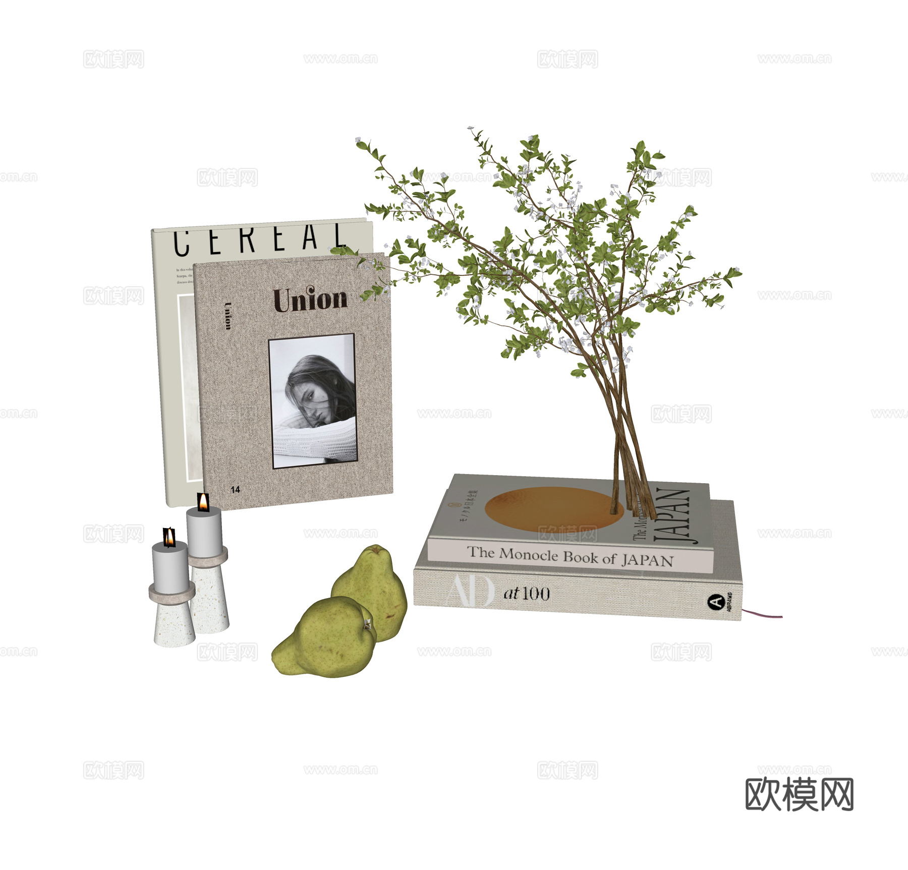 现代饰品摆件组合su模型