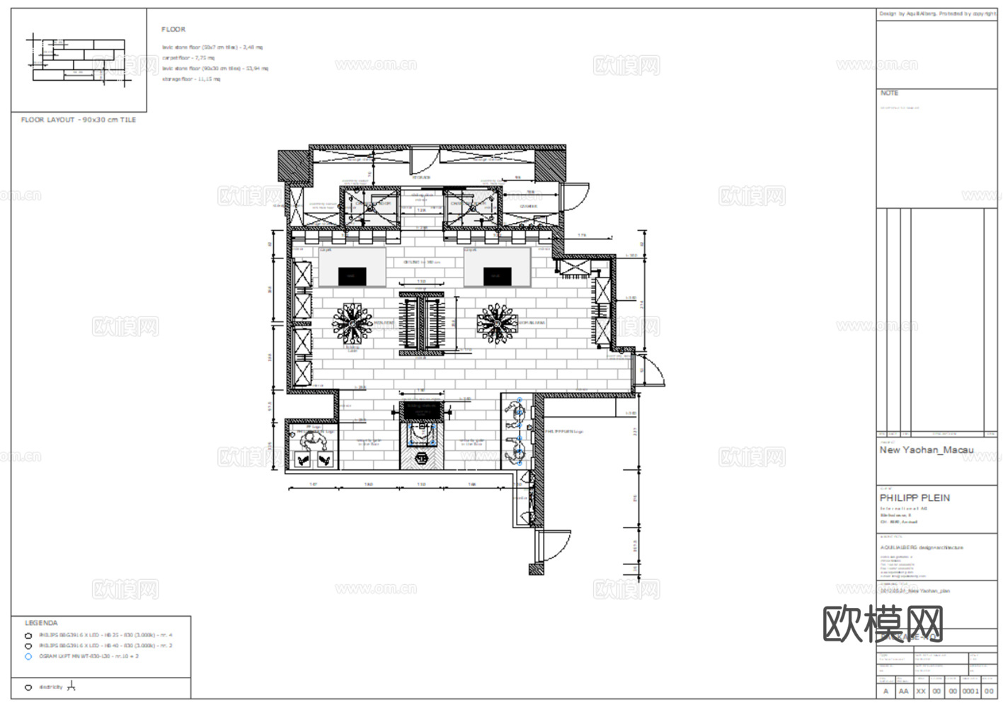 服装店 运动服装店 运动鞋包专卖店 休闲服装店 男装女装 男cad施工图