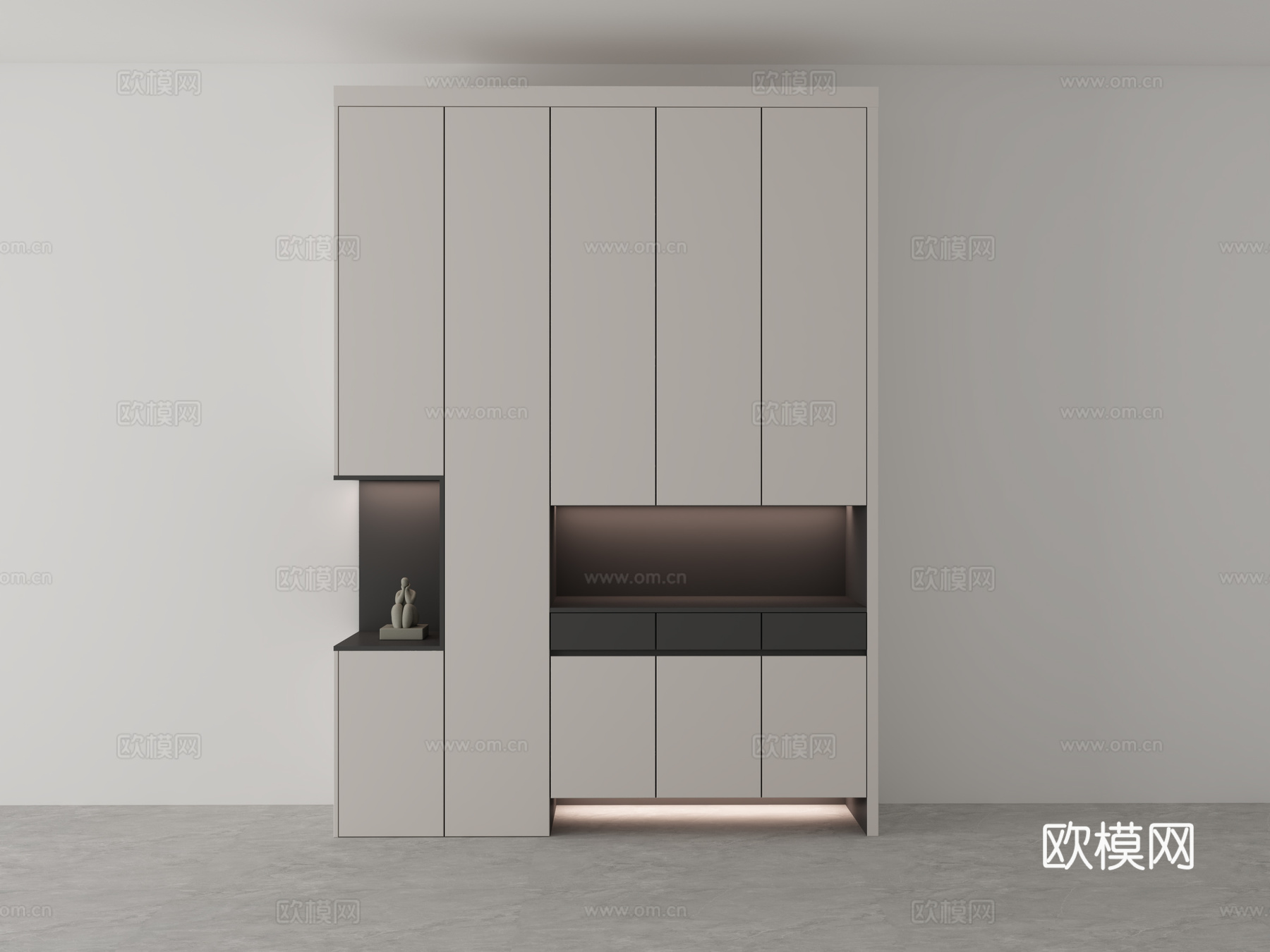 鞋柜3d模型下载