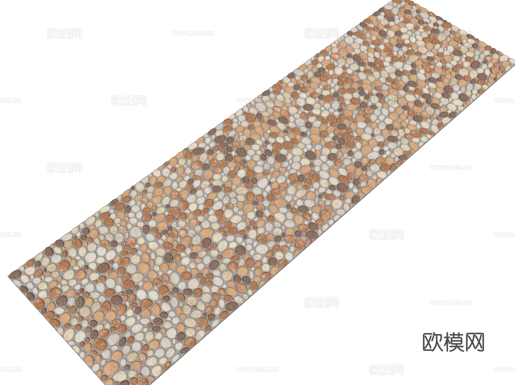 鹅卵石园路 鹅卵石地面 庭院路面 鹅卵石 鹅卵石路面 中式园su模型