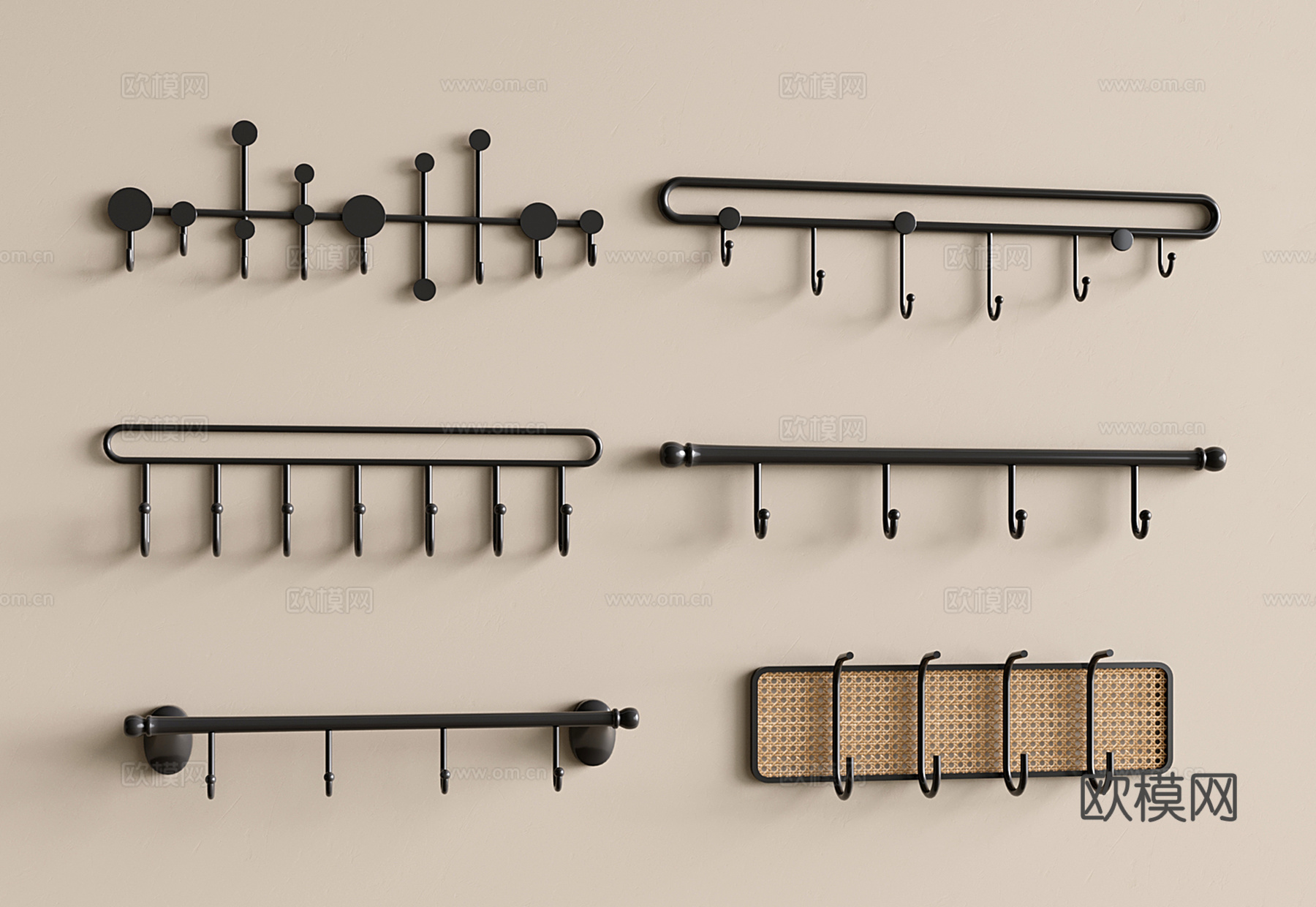 北欧挂钩 挂衣钩3d模型下载