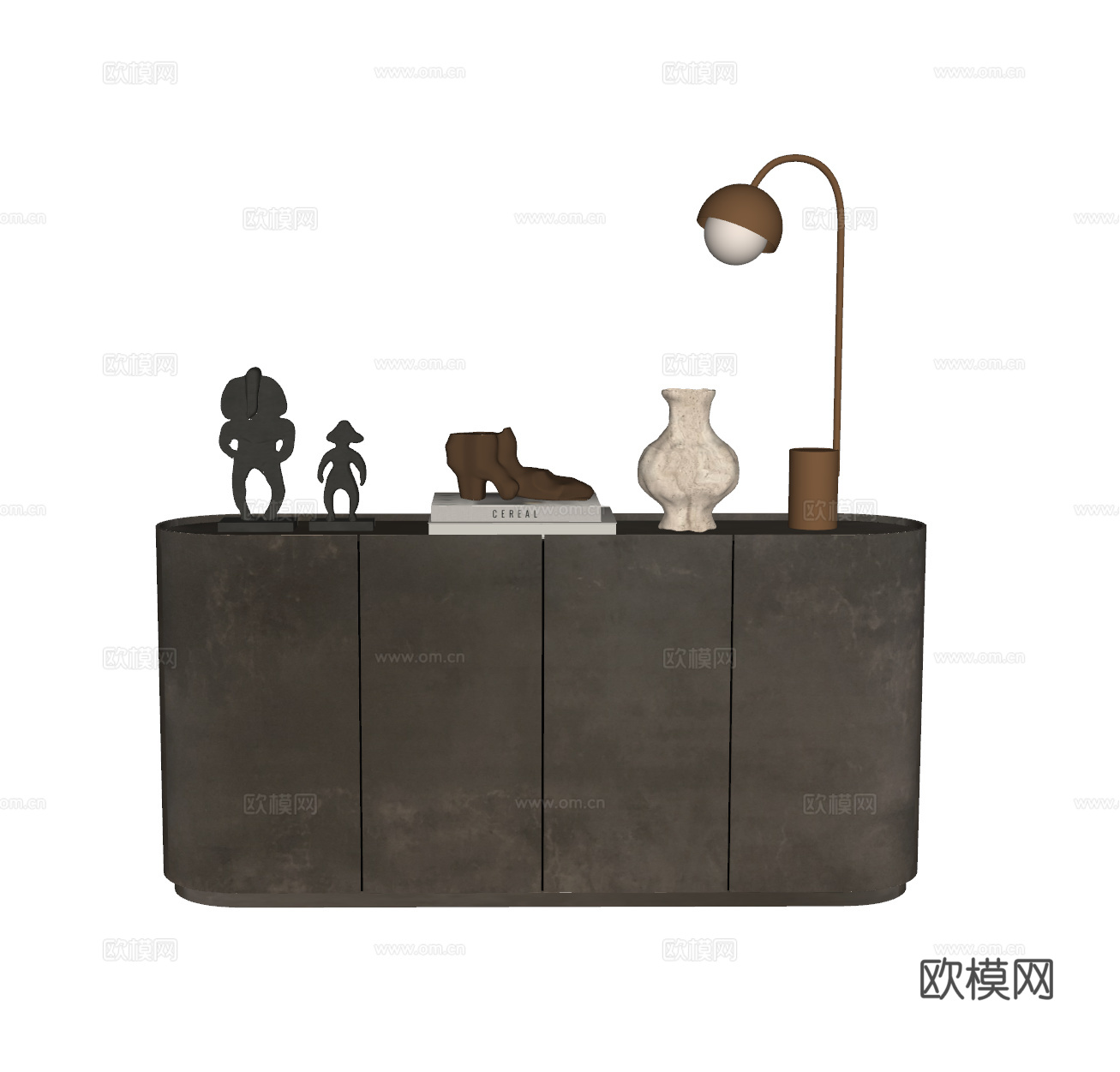 侘寂玄关柜su模型