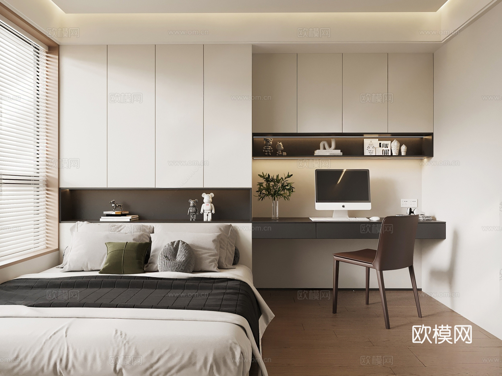 现代榻榻米卧室3d模型