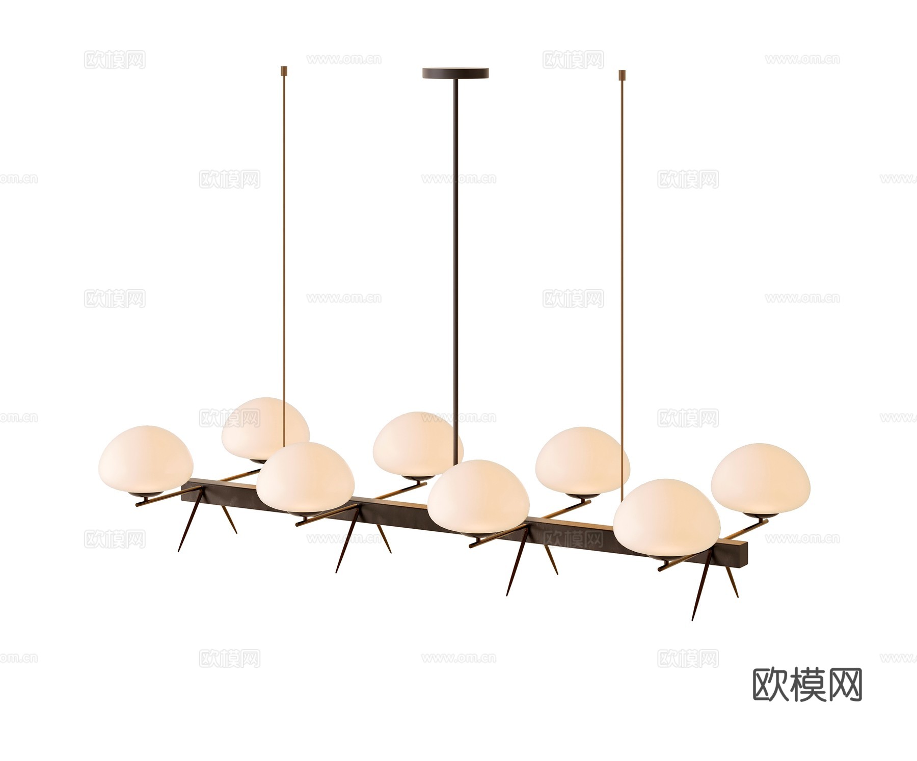 法式复古风吊灯su模型