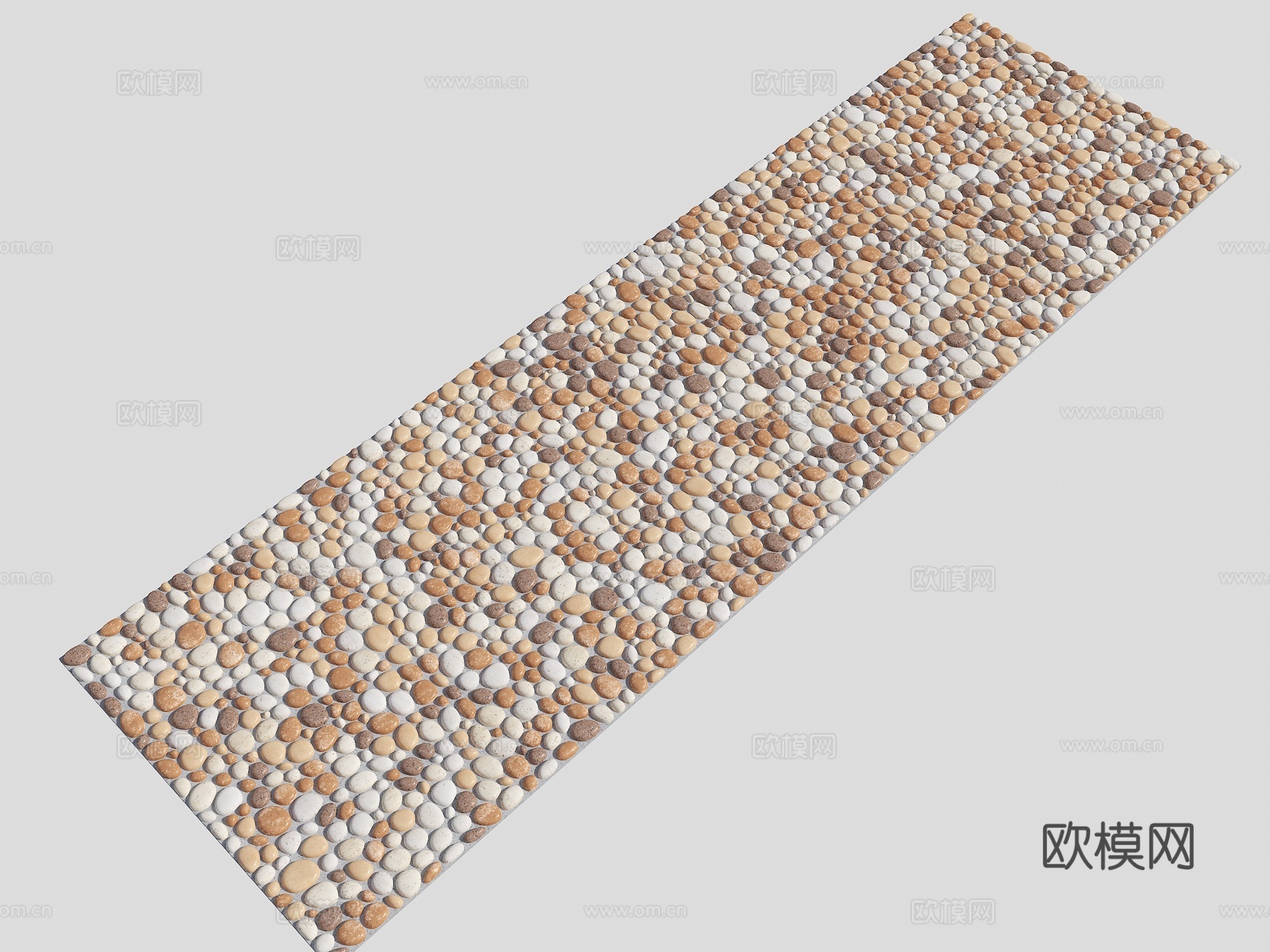 鹅卵石园路 鹅卵石地面 庭院路面 鹅卵石 鹅卵石路面 中式园su模型