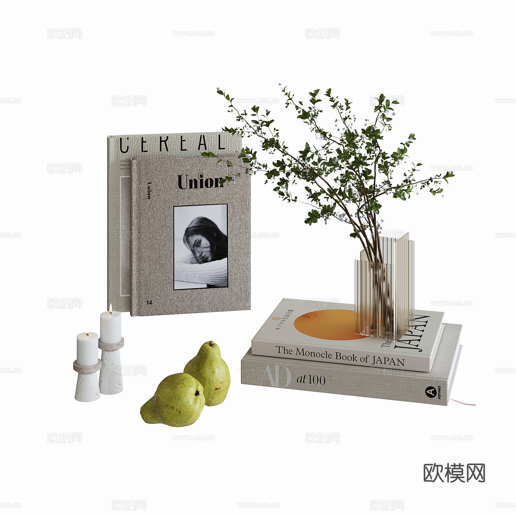 现代饰品摆件组合su模型