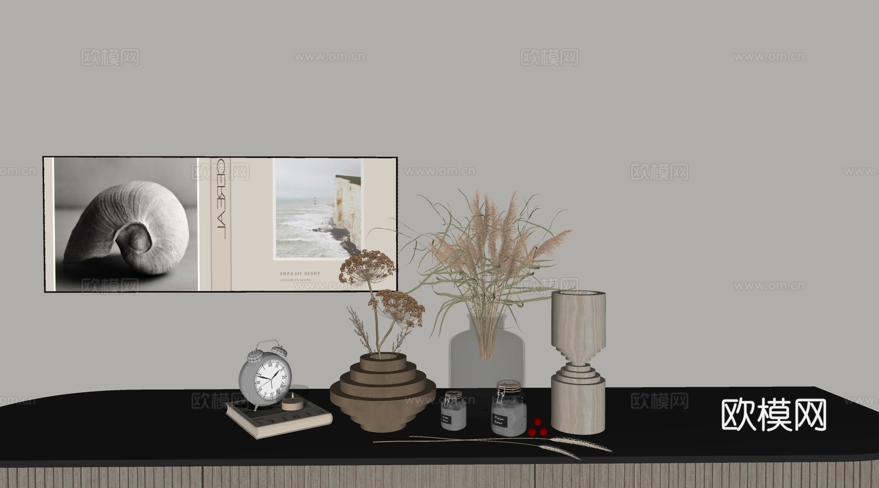 现代花卉花艺 花艺组合 花瓶组合su模型