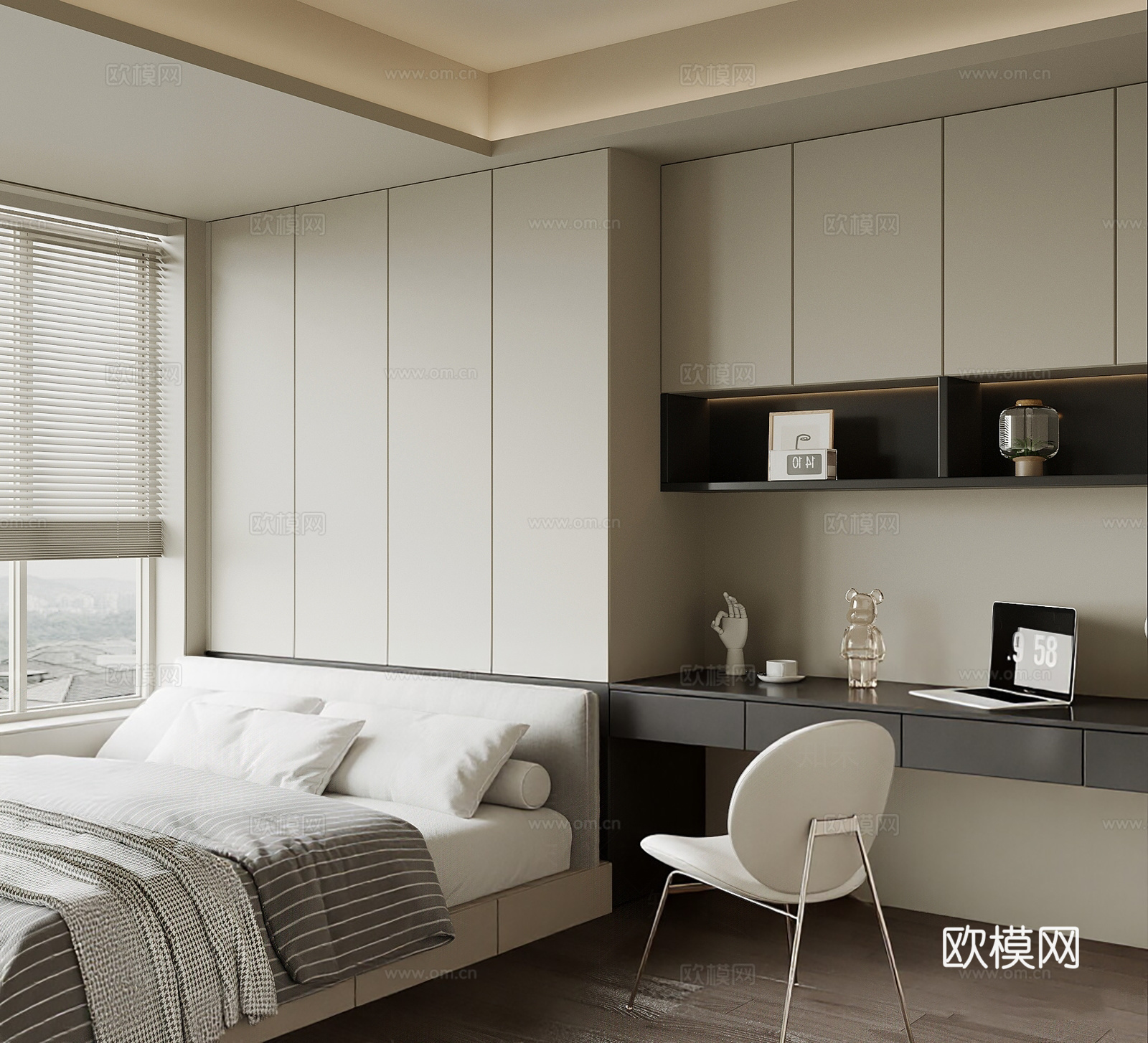 现代榻榻米卧室3d模型