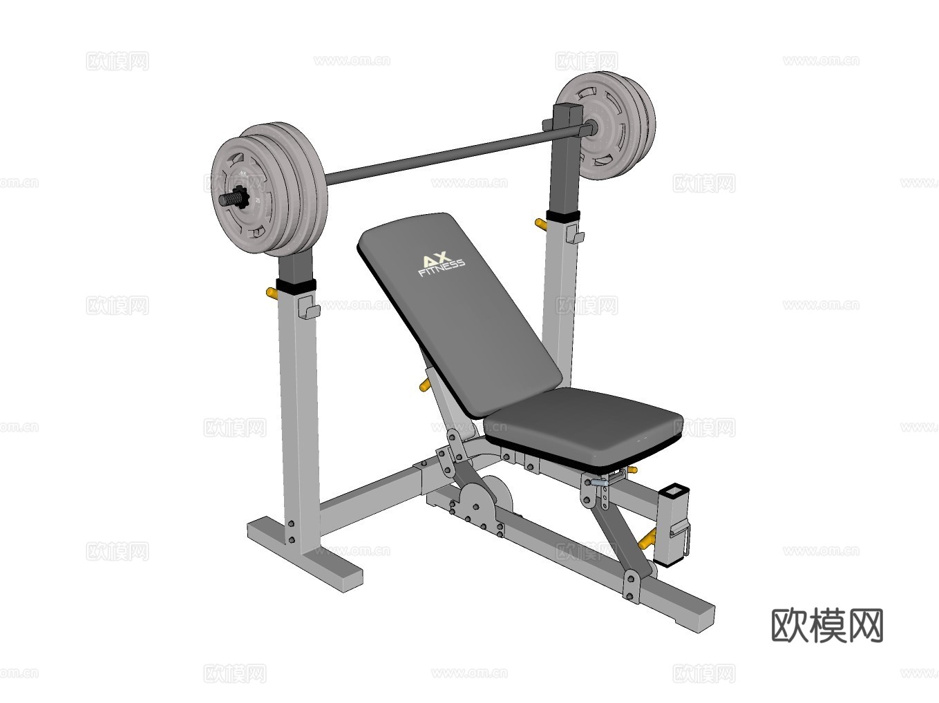 健身器材su模型