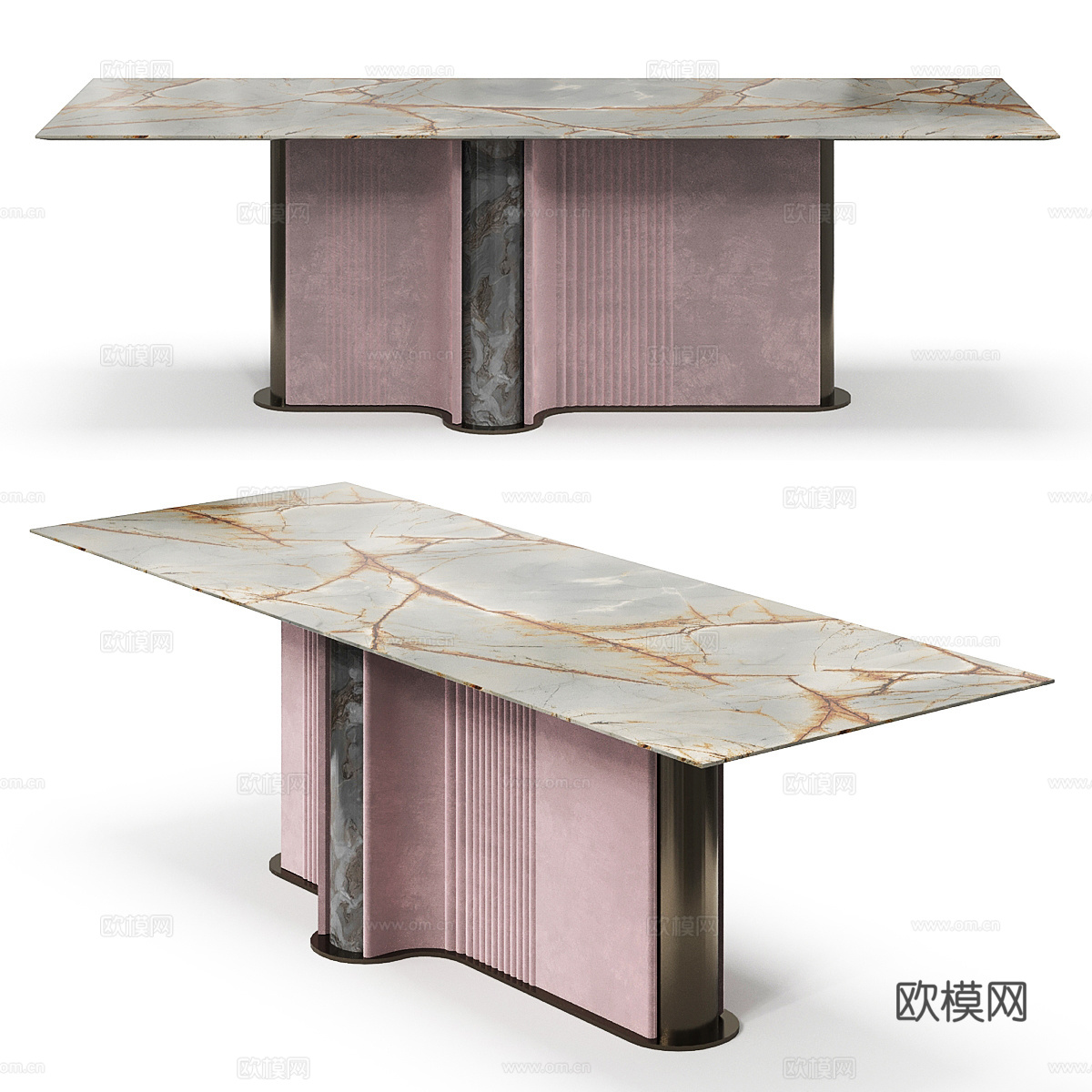 现代轻奢餐桌su模型