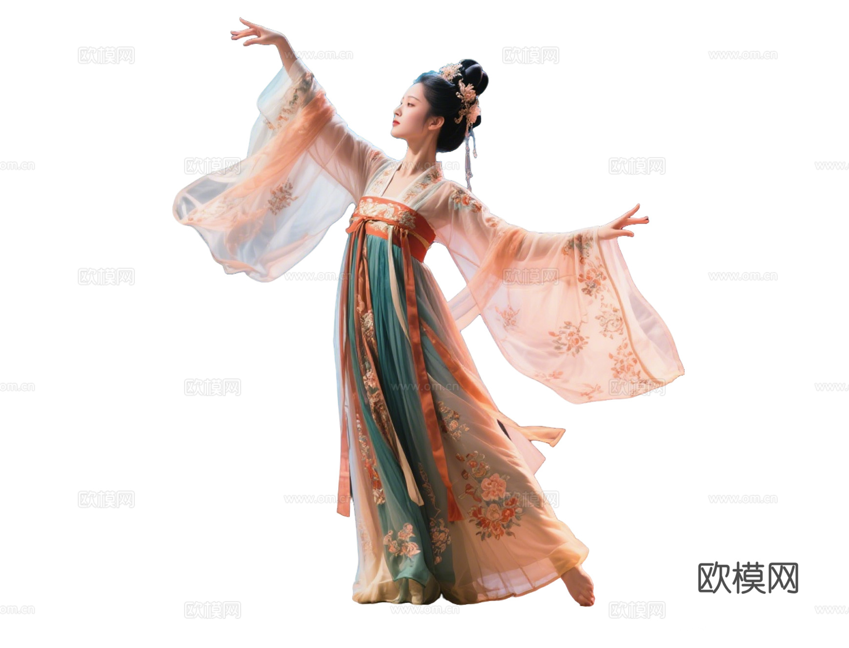 PS免抠舞蹈美女 古装美女 古典美人 古风美女 盛装舞蹈