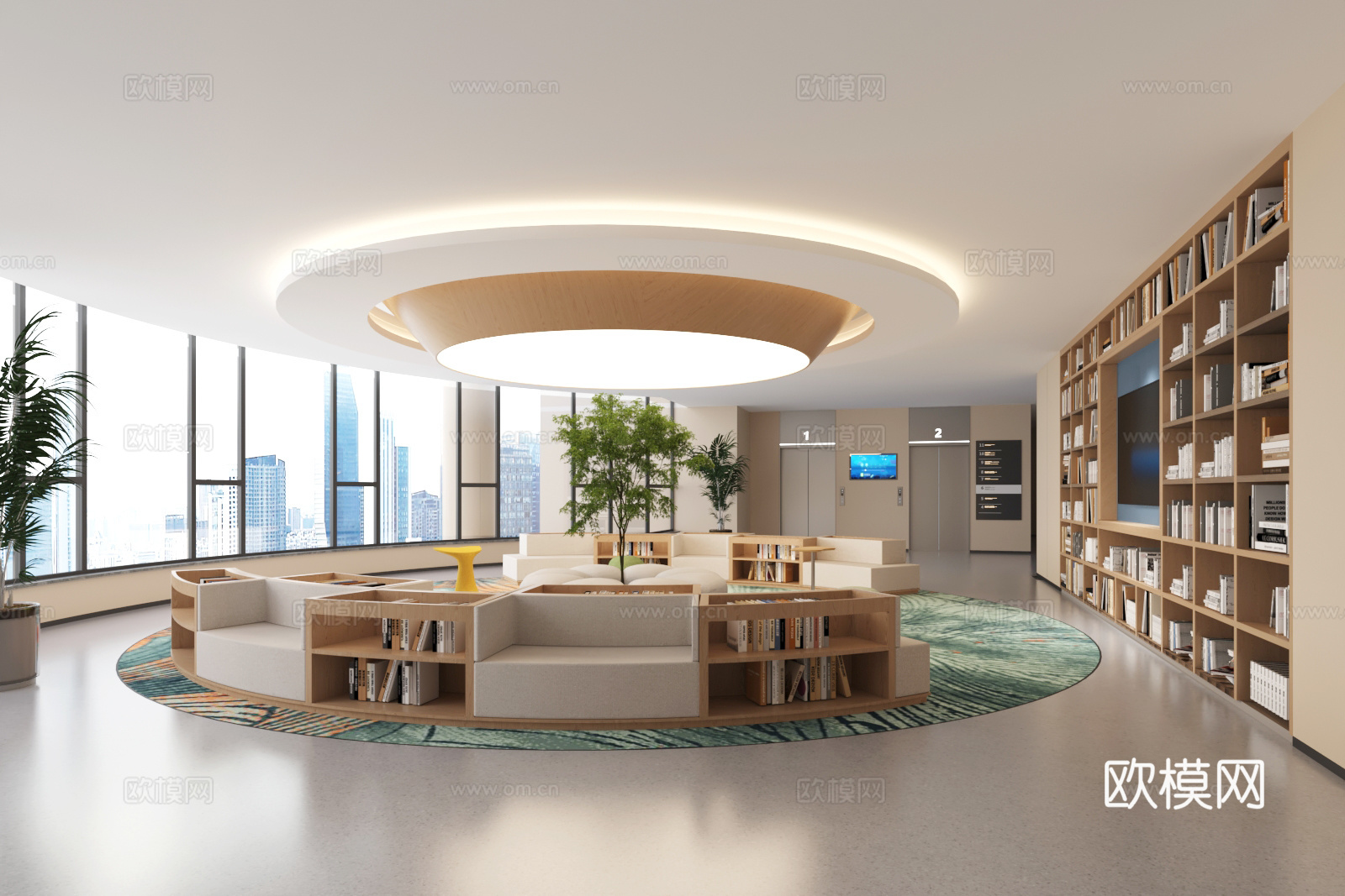 阅读休闲等候区su模型