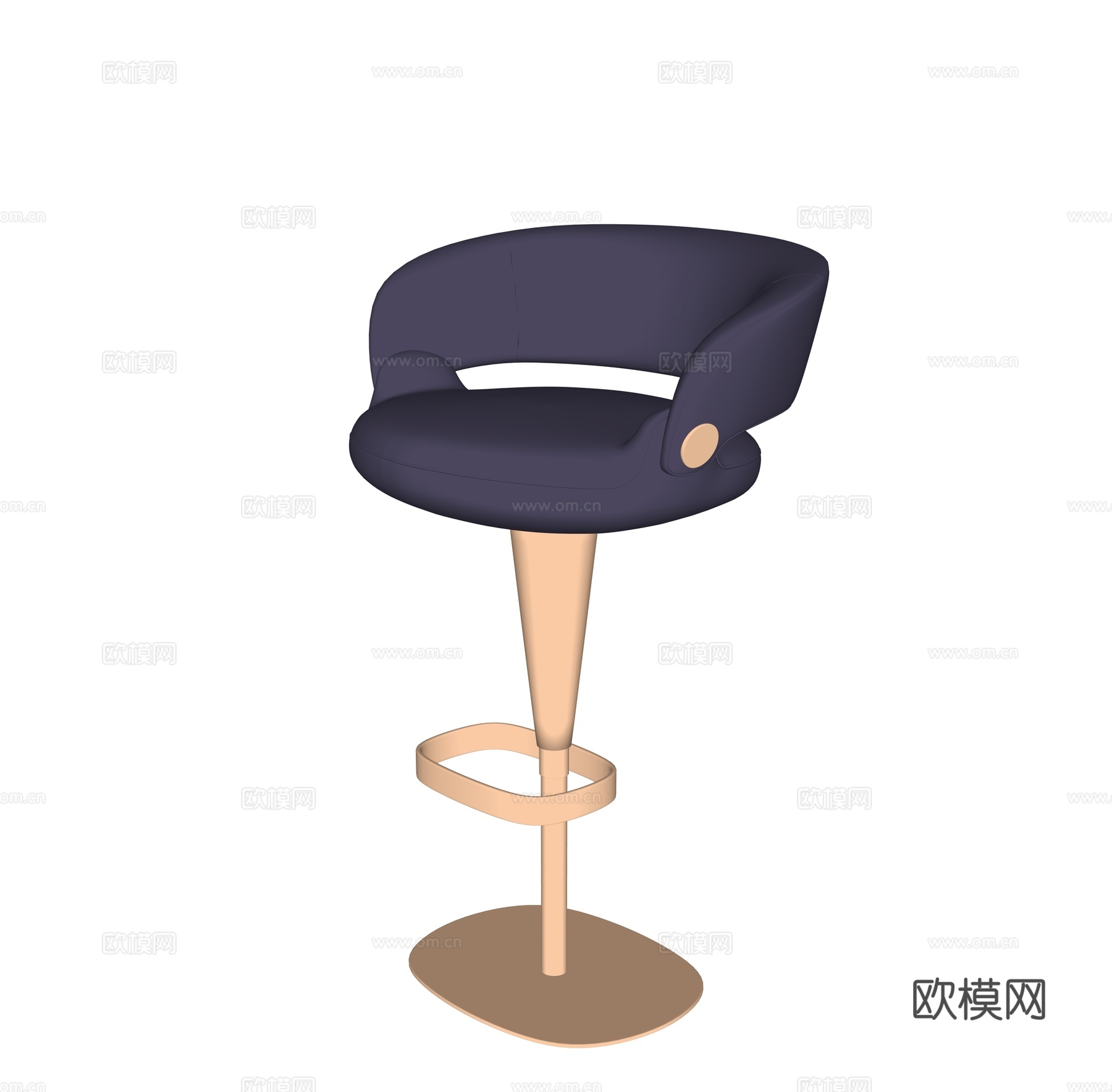 现代轻奢吧台椅su模型