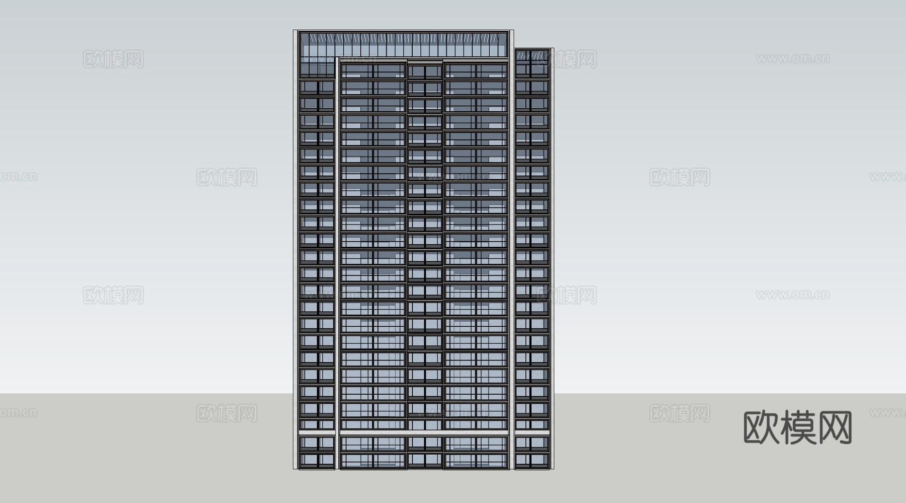 现代高层住宅  小区住宅建筑 高端住宅su模型