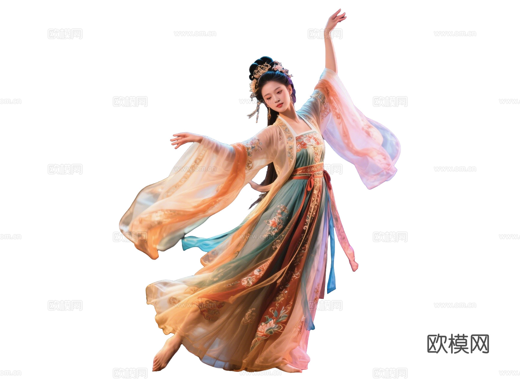 PS免抠舞蹈美女 古装美女 古典美人 古风美女 盛装舞蹈