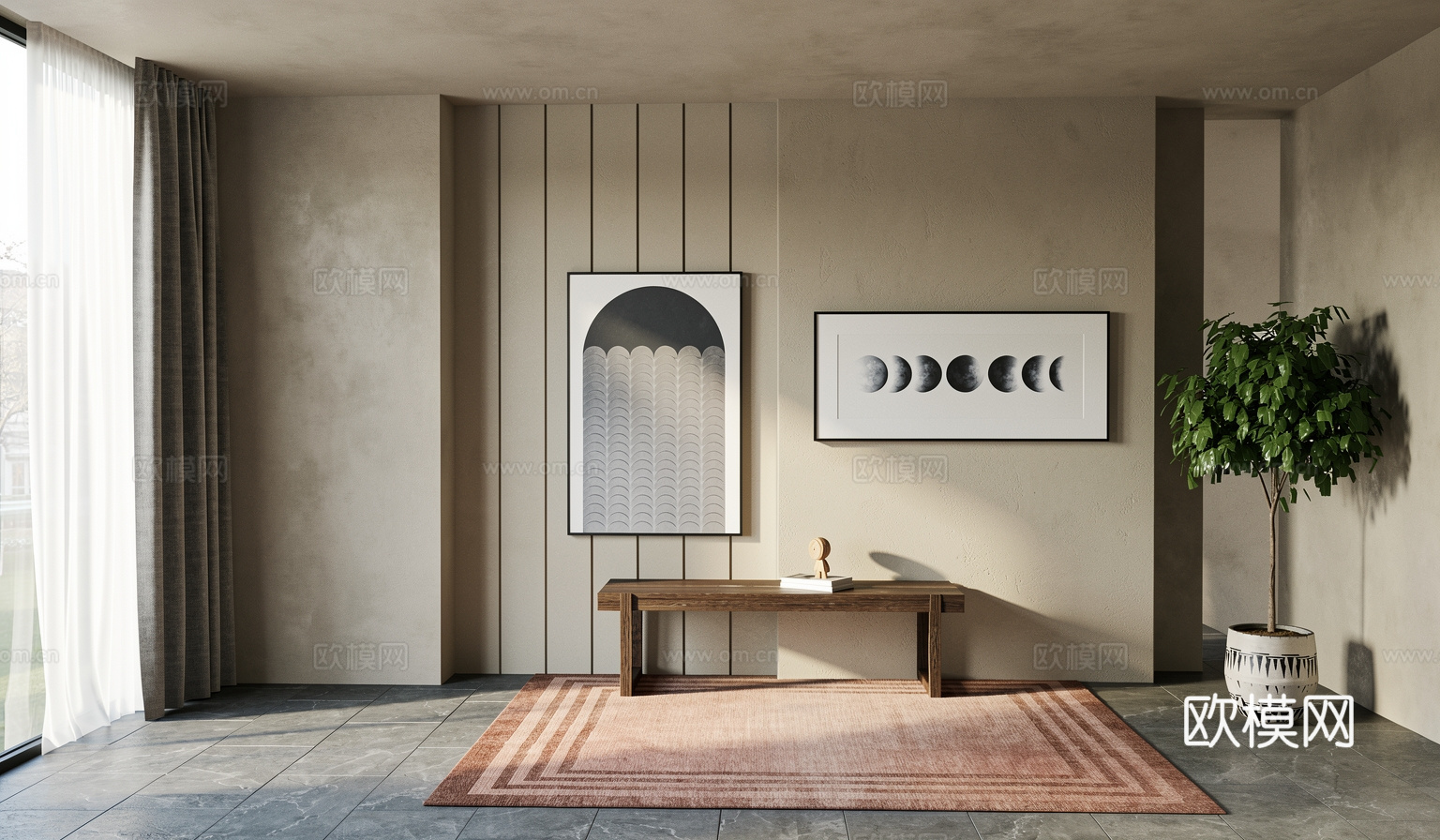 现代装饰品_摆件_雕塑  挂画su模型