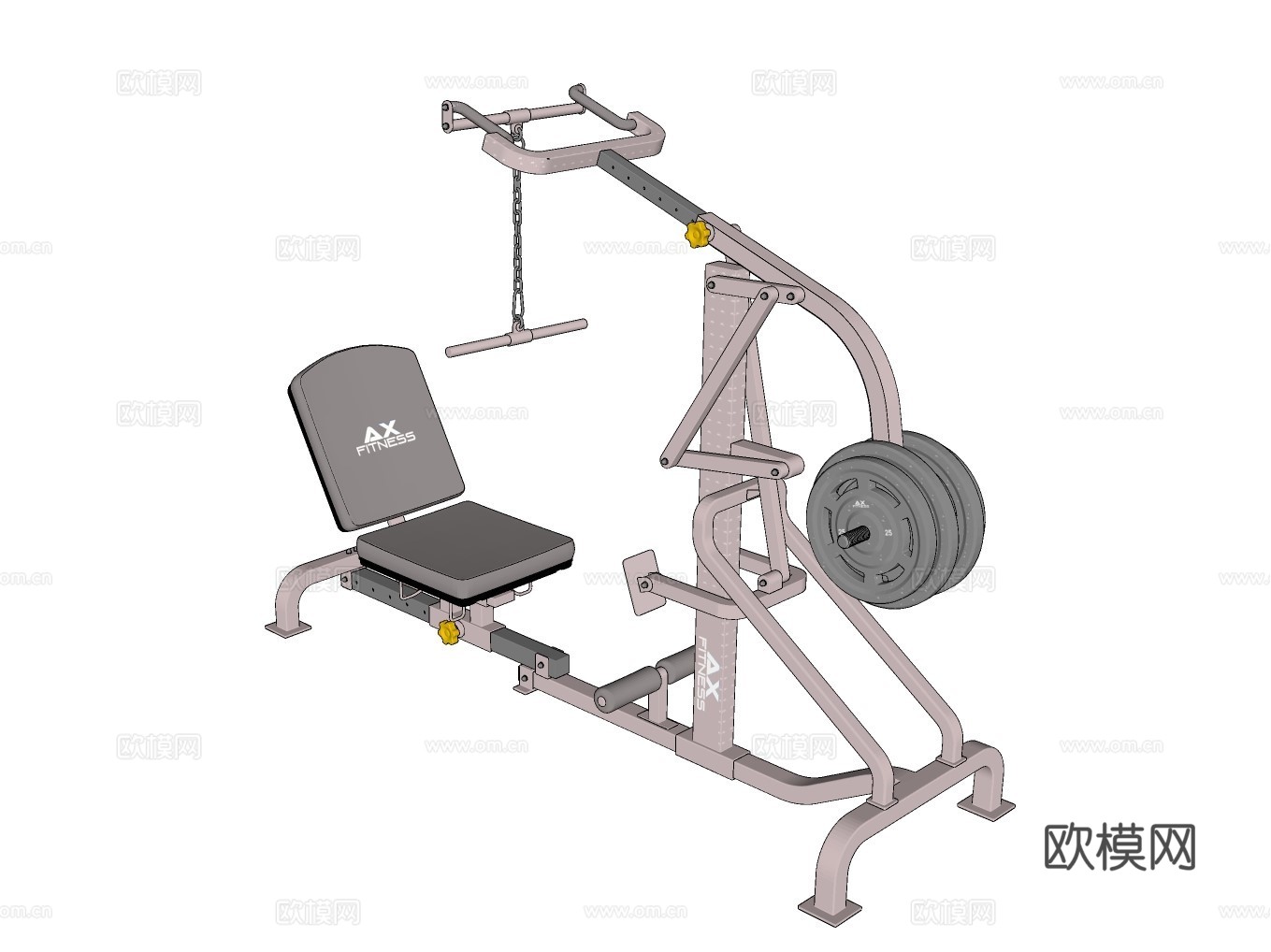 健身器材su模型