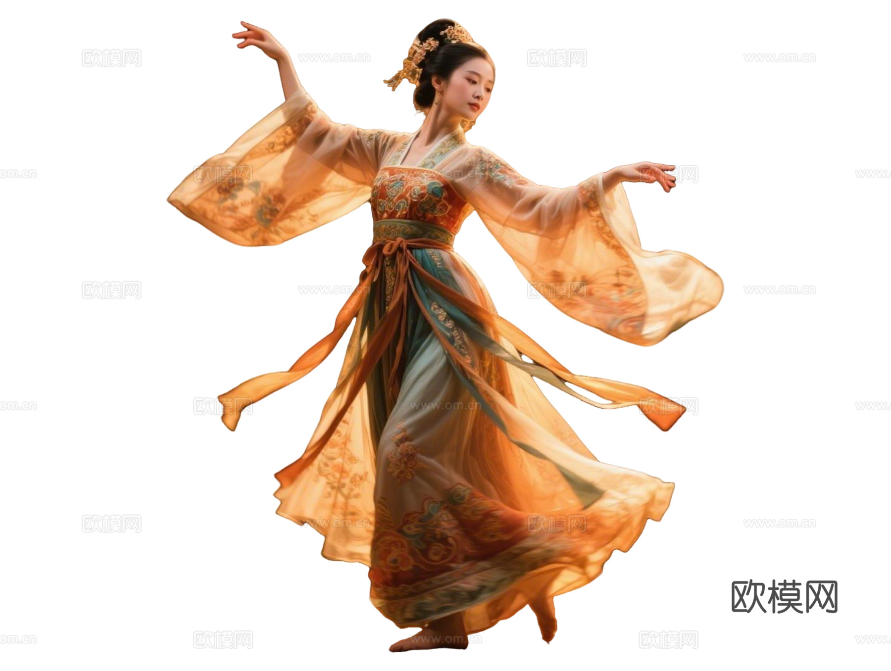 PS免抠舞蹈美女 古装美女 古典美人 古风美女 盛装舞蹈