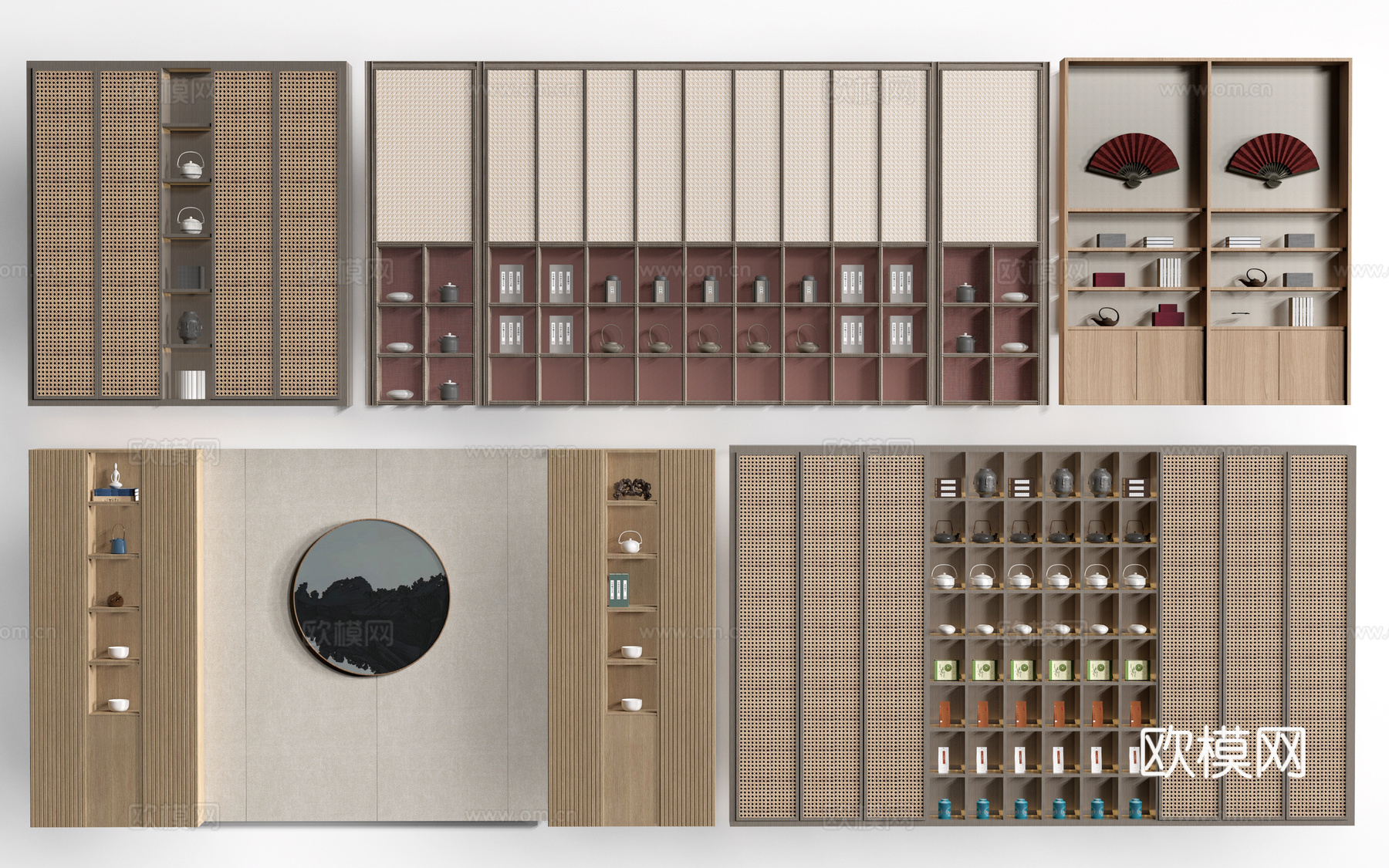 现代货架 货柜 文创展架 超市货架su模型