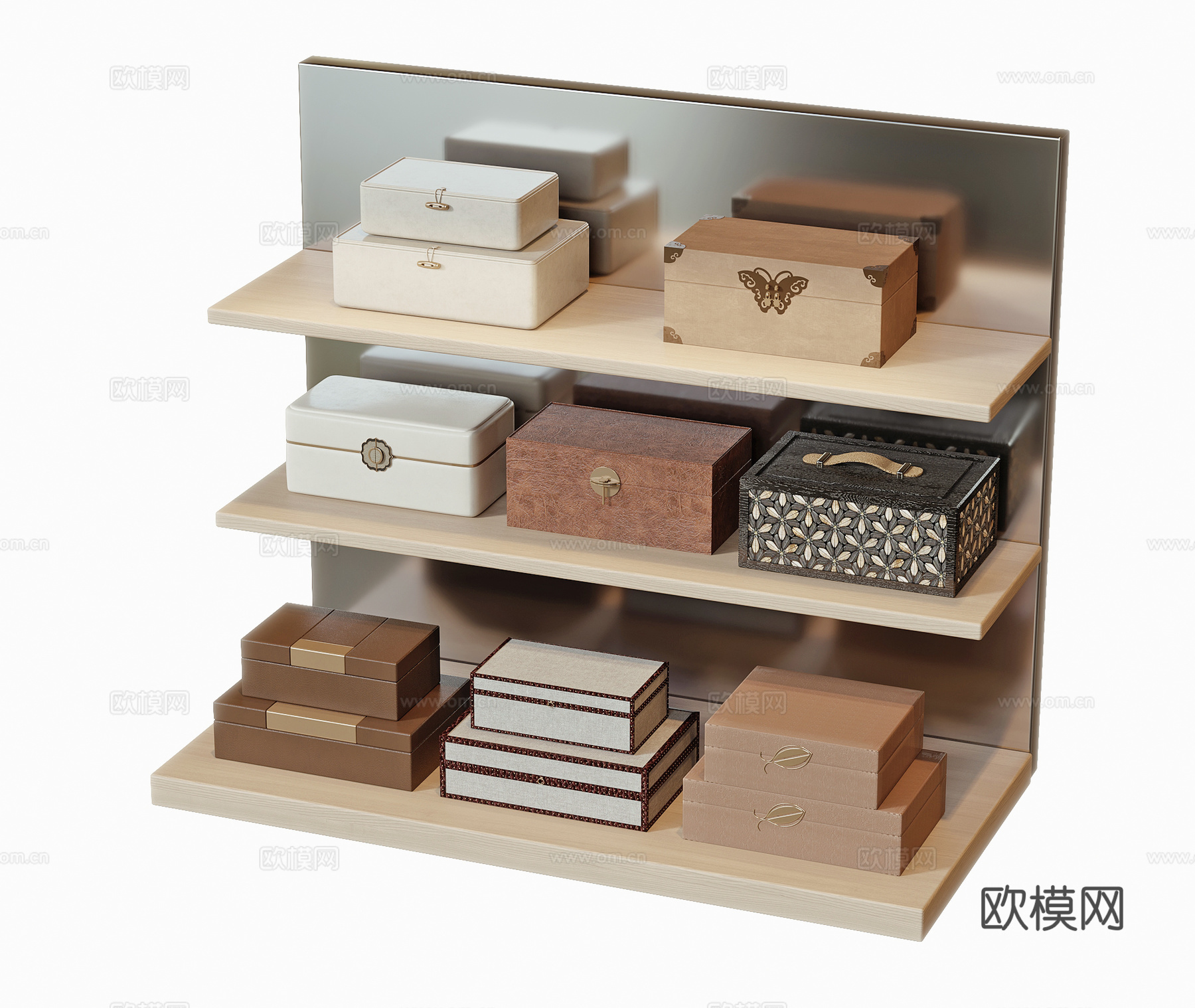 现代首饰盒摆件su模型