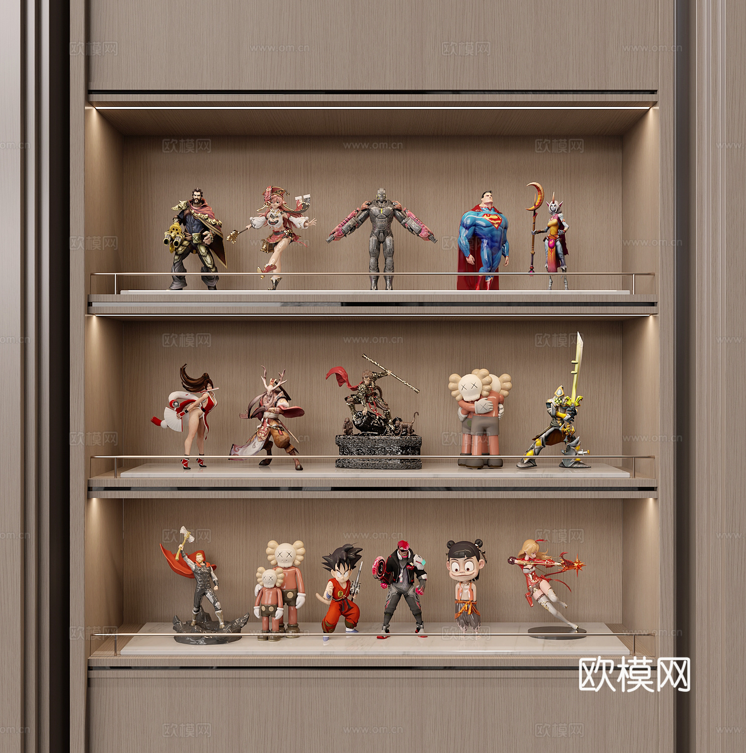 现代手办玩具su模型