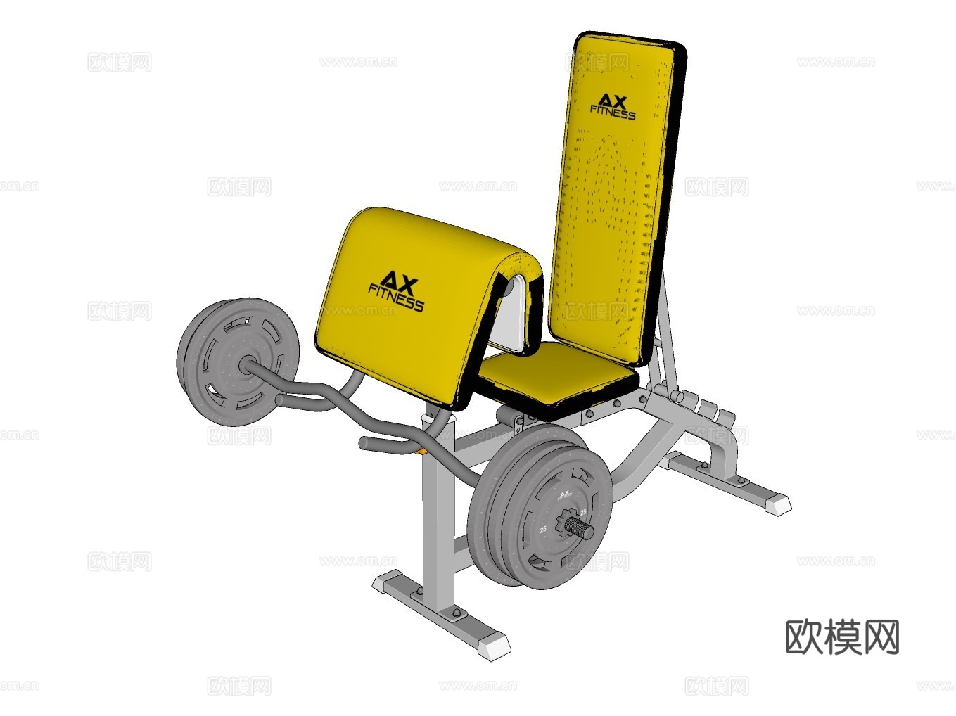 健身器材su模型