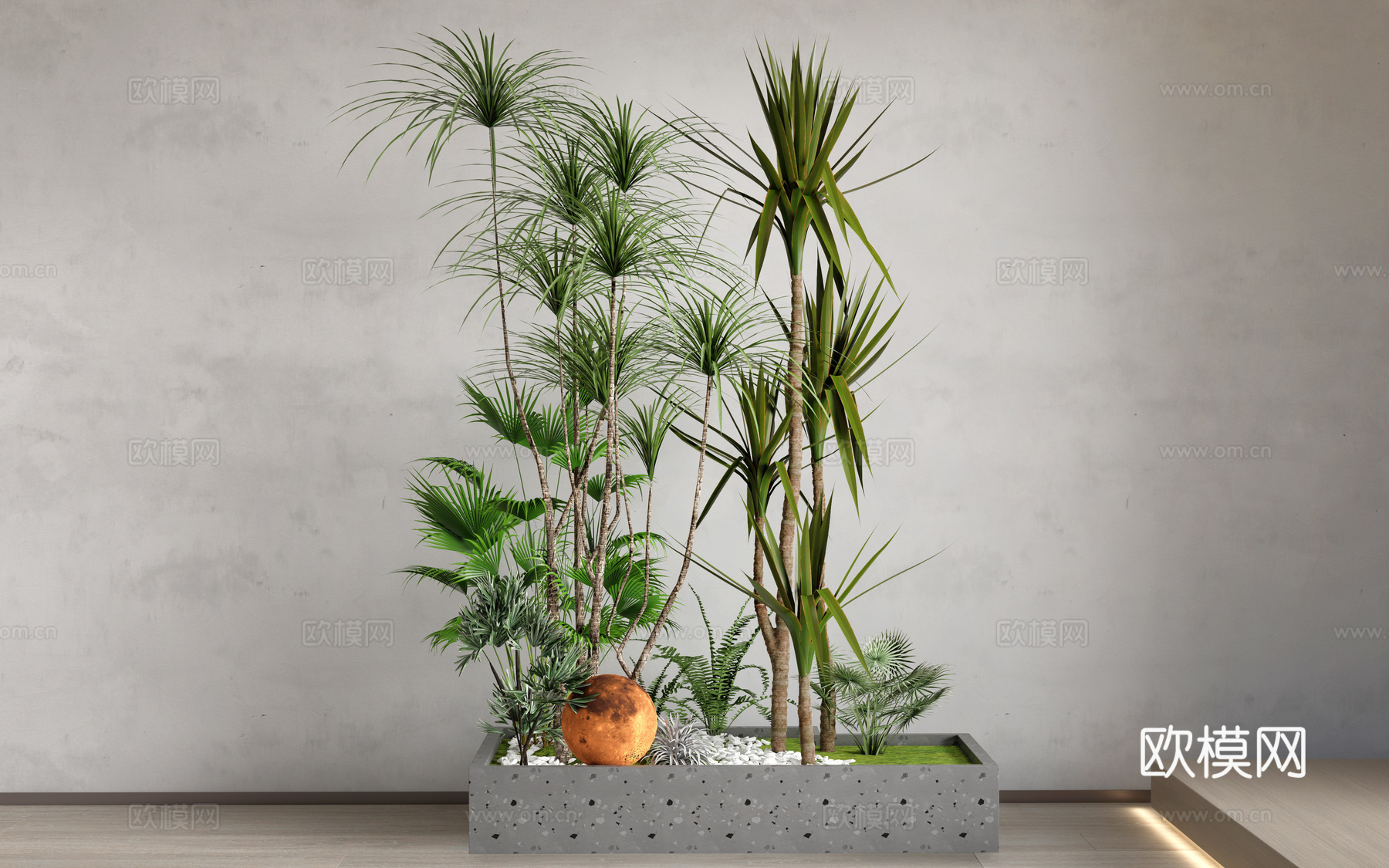 现代景观植物 景观花池 植物组团 植物堆su模型su模型