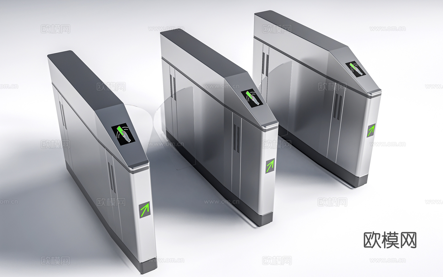 现代入口闸机 门禁机 大堂门禁su模型