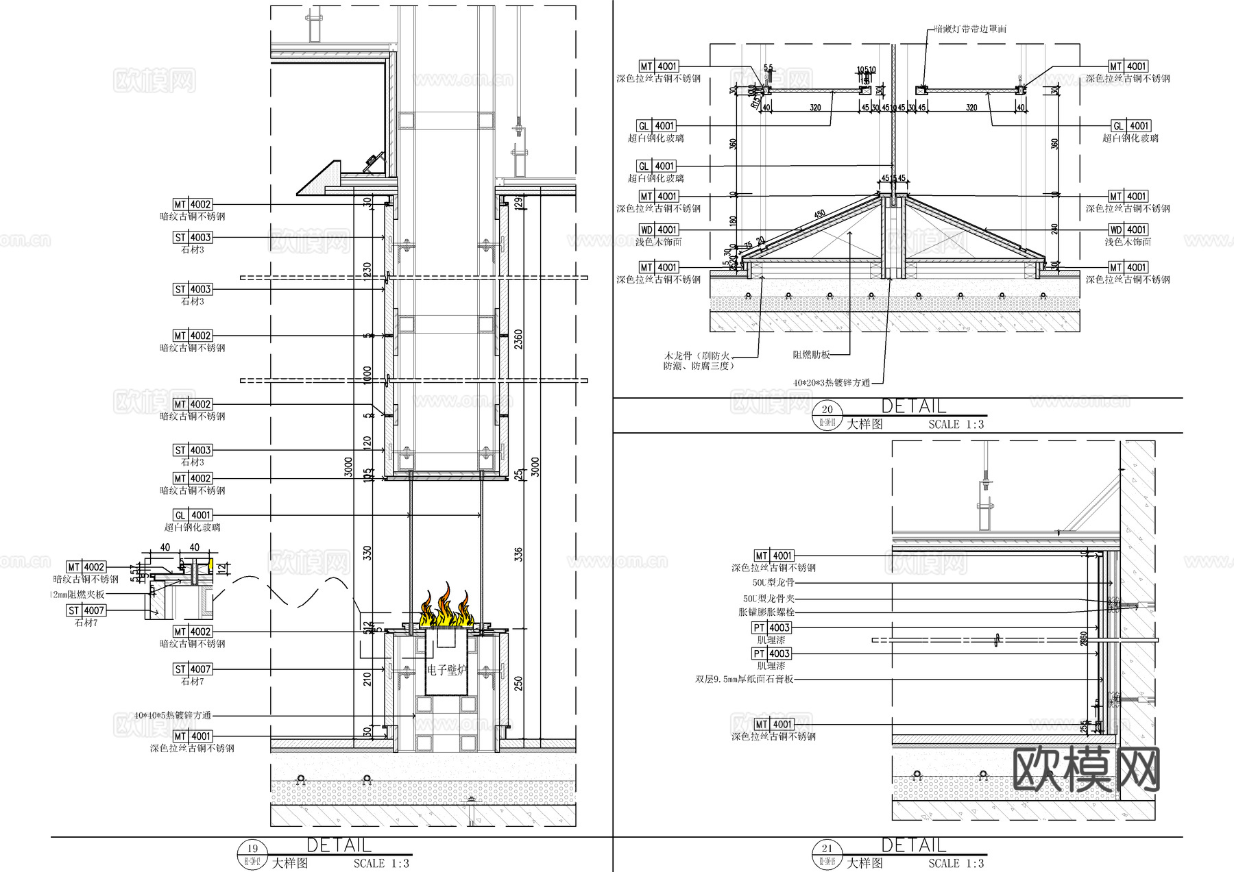 400㎡家装大平层全套施工图   CAD家装施工图   样板cad施工图