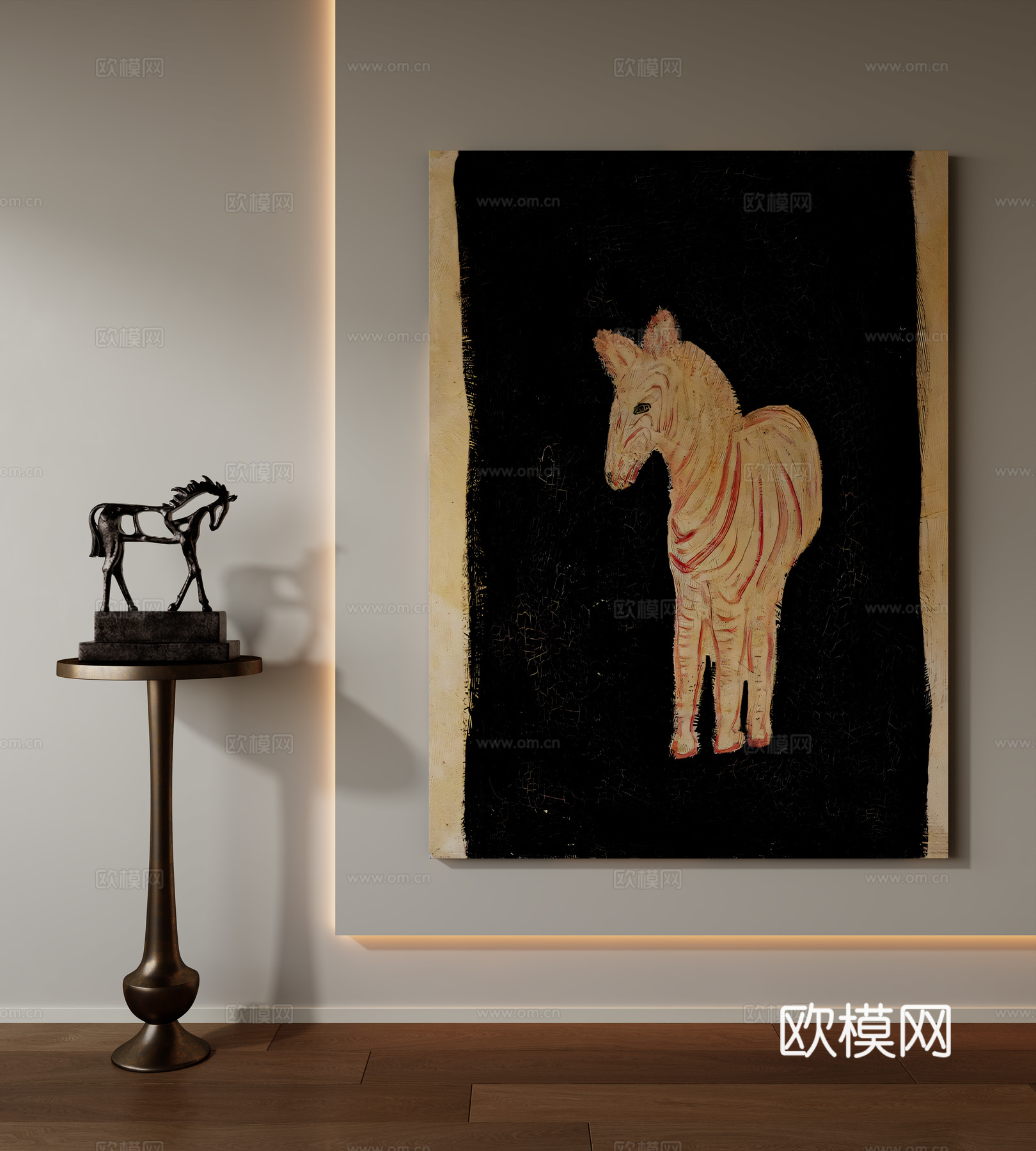 中古风 挂画3d模型