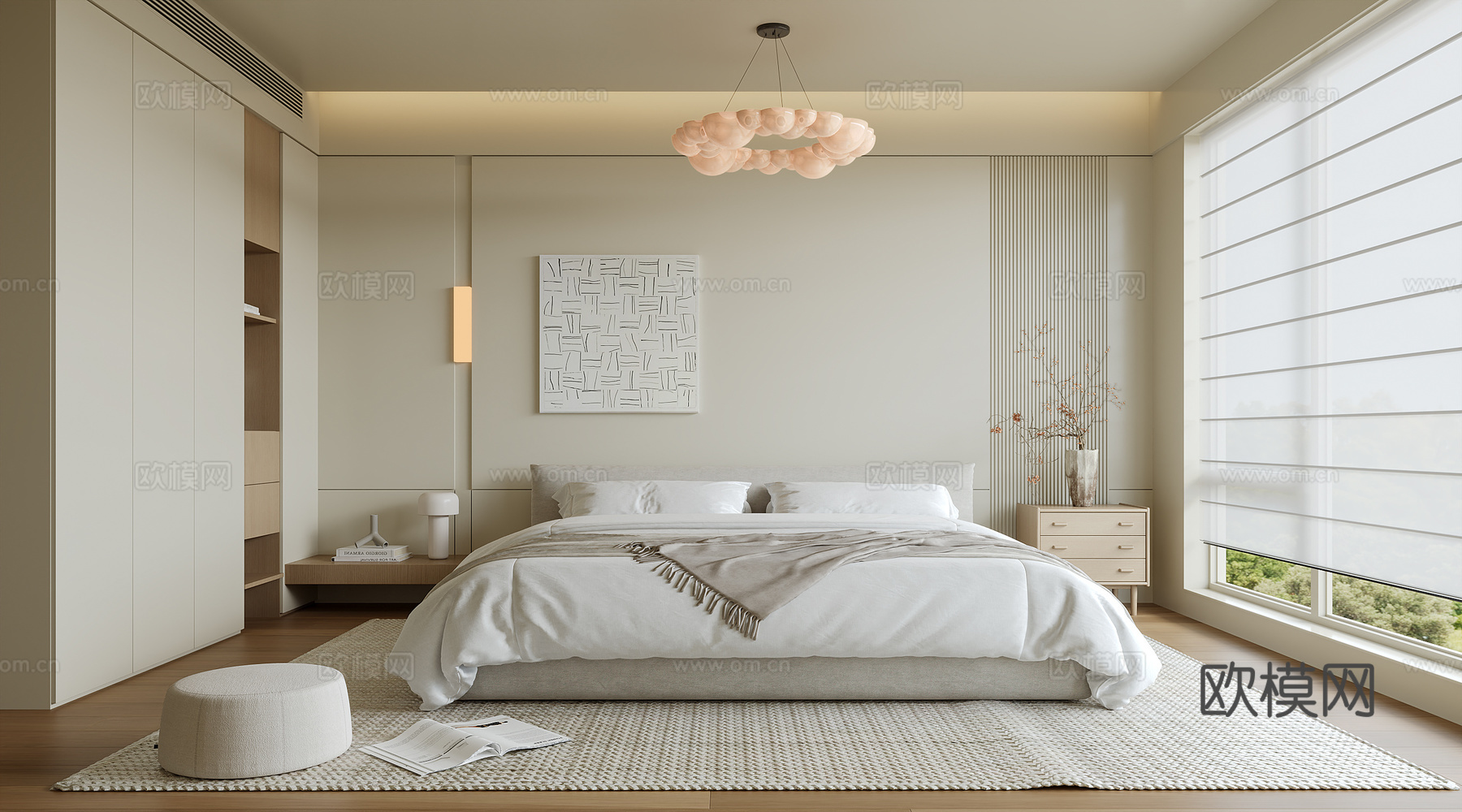 侘寂风卧室su模型