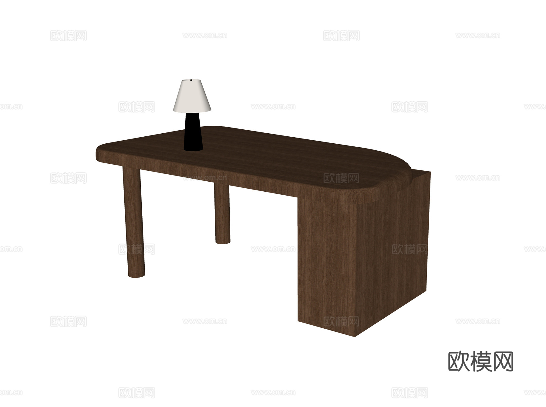 现代书桌su模型