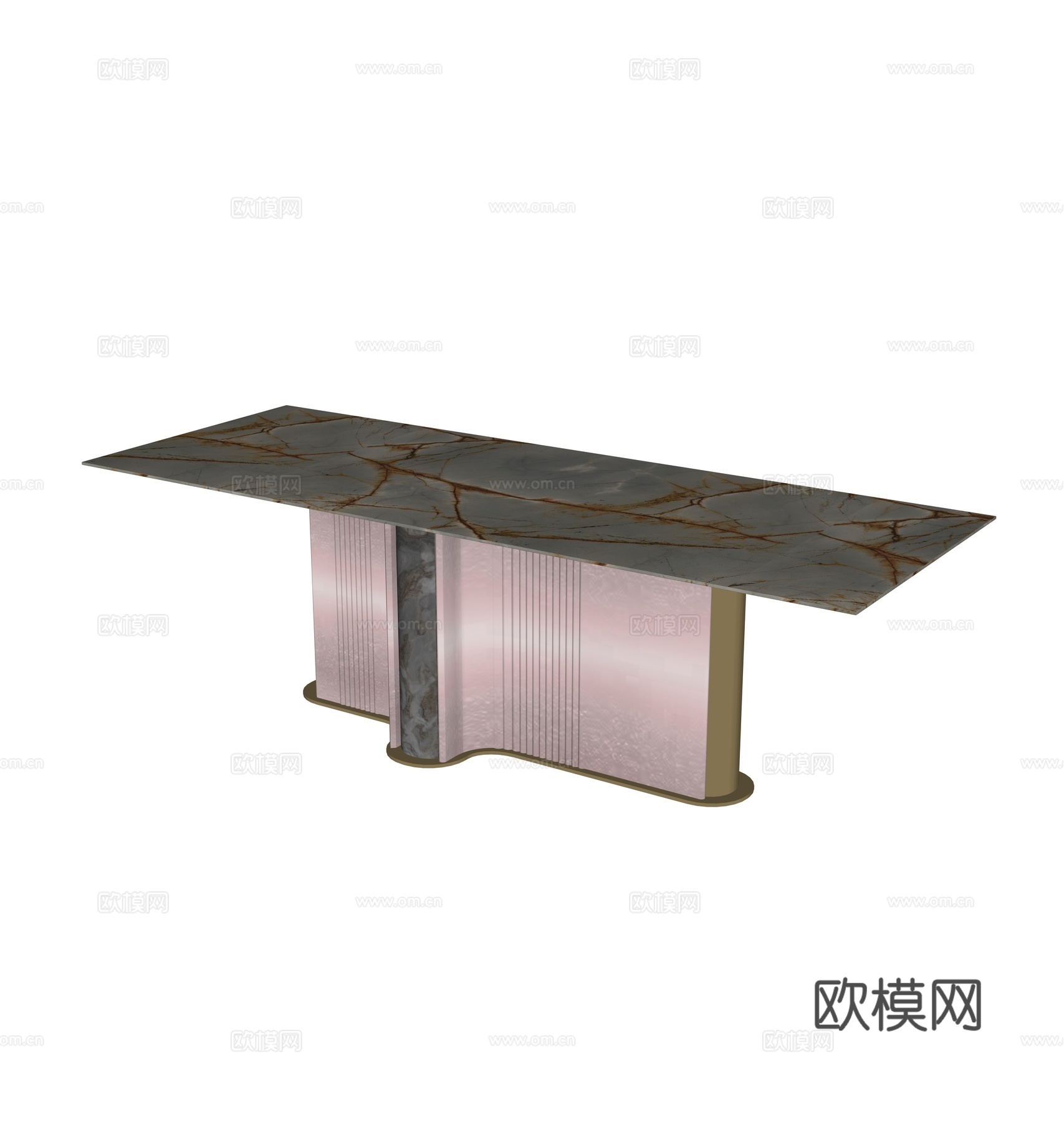 现代轻奢餐桌su模型