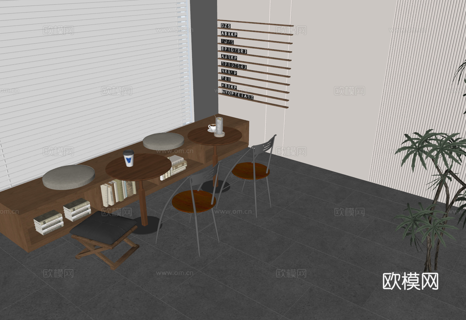 飘窗卡座沙发 咖啡卡座 餐厅卡座沙发 中古卡座沙发 咖啡厅卡su模型