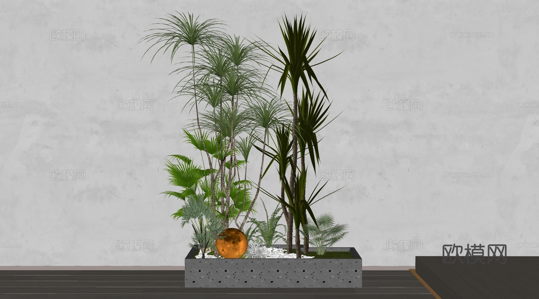 现代景观植物 景观花池 植物组团 植物堆su模型su模型