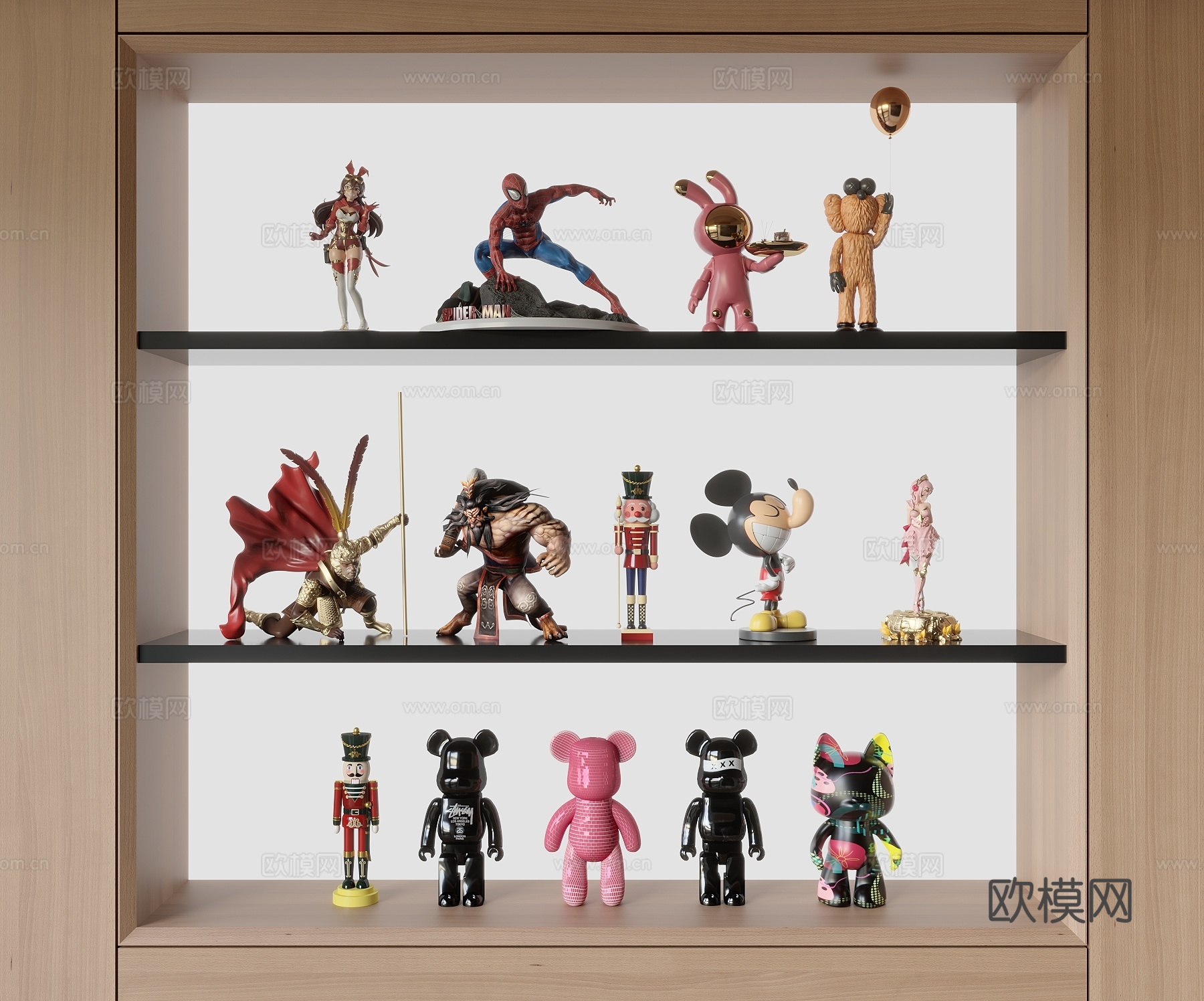 现代玩具手办su模型