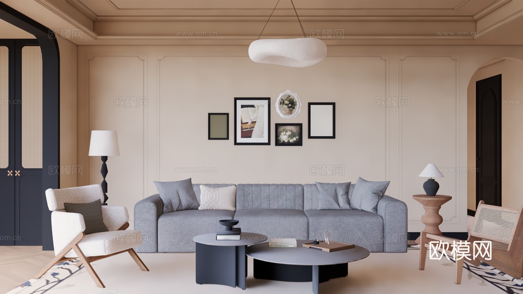 餐厅 衣帽间 阳台 客餐厅 门窗 厨房 卧室su模型