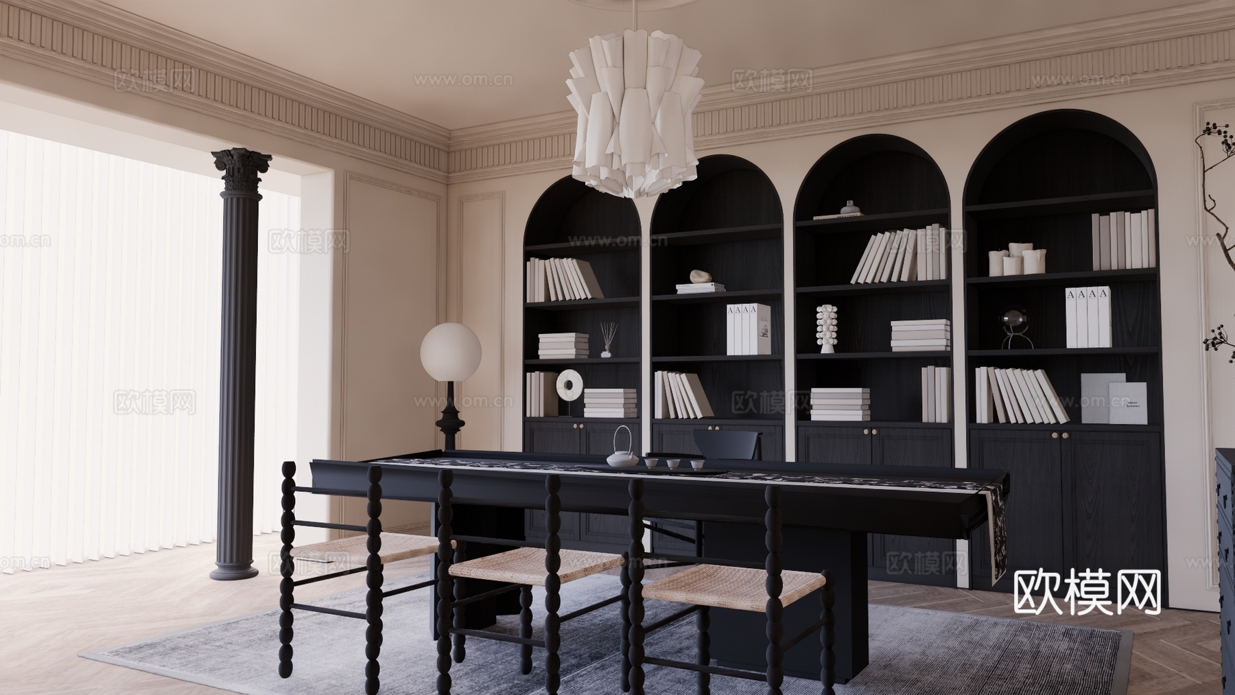 客餐厅 阳台 厨房 卧室 餐厅 门窗 衣帽间su模型