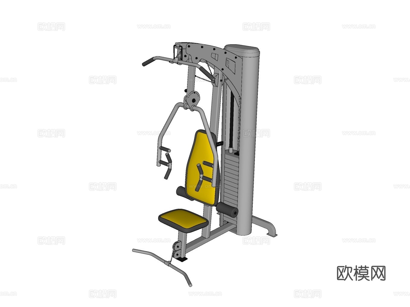 健身器材su模型