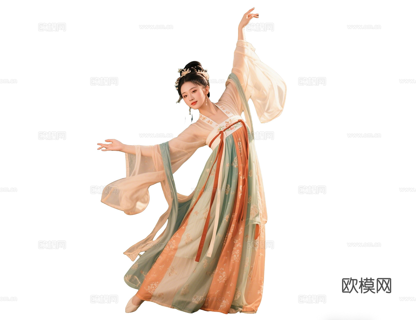 PS免抠舞蹈美女 古装美女 古典美人 古风美女 盛装舞蹈