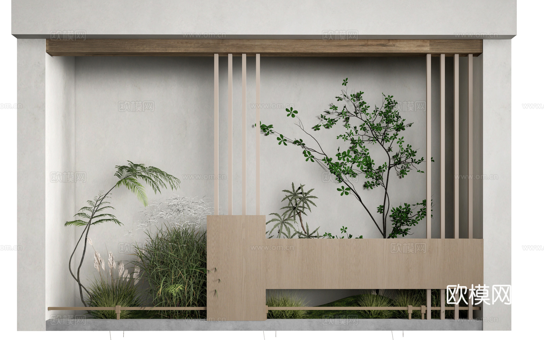 现代景观植物 植物造景 庭院植物 植物堆su模型