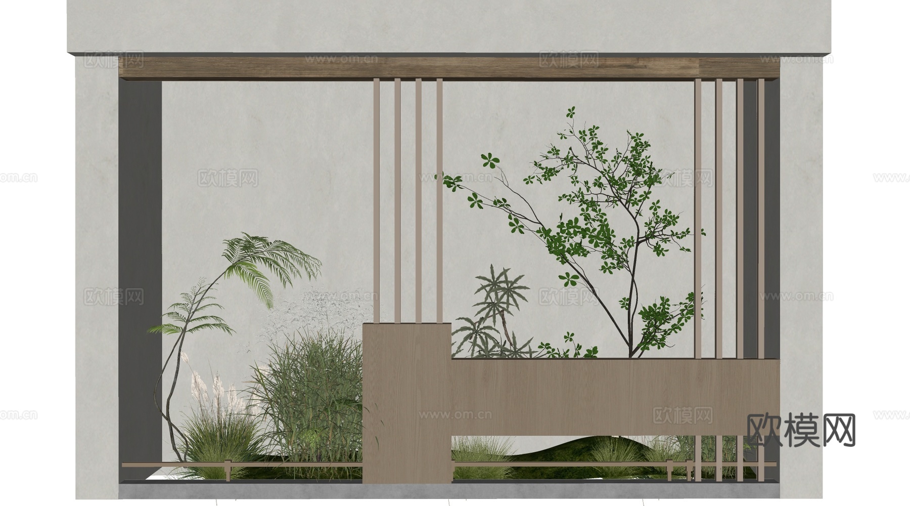 现代景观植物 植物造景 庭院植物 植物堆su模型