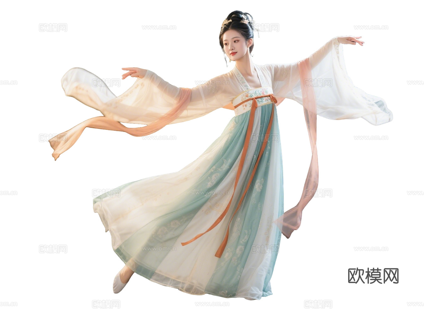 PS免抠舞蹈美女 古装美女 古典美人 古风美女 盛装舞蹈