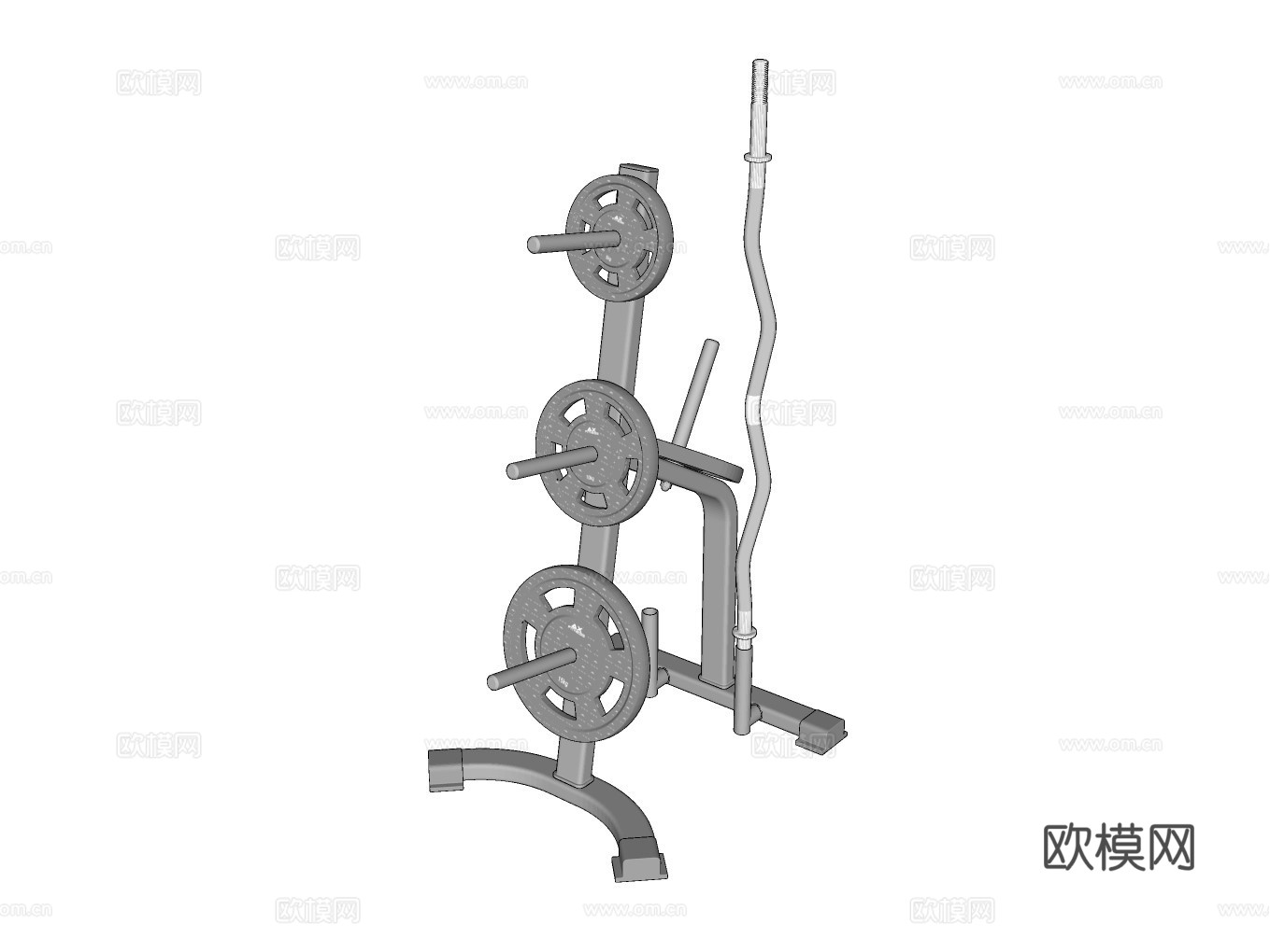 健身器材su模型