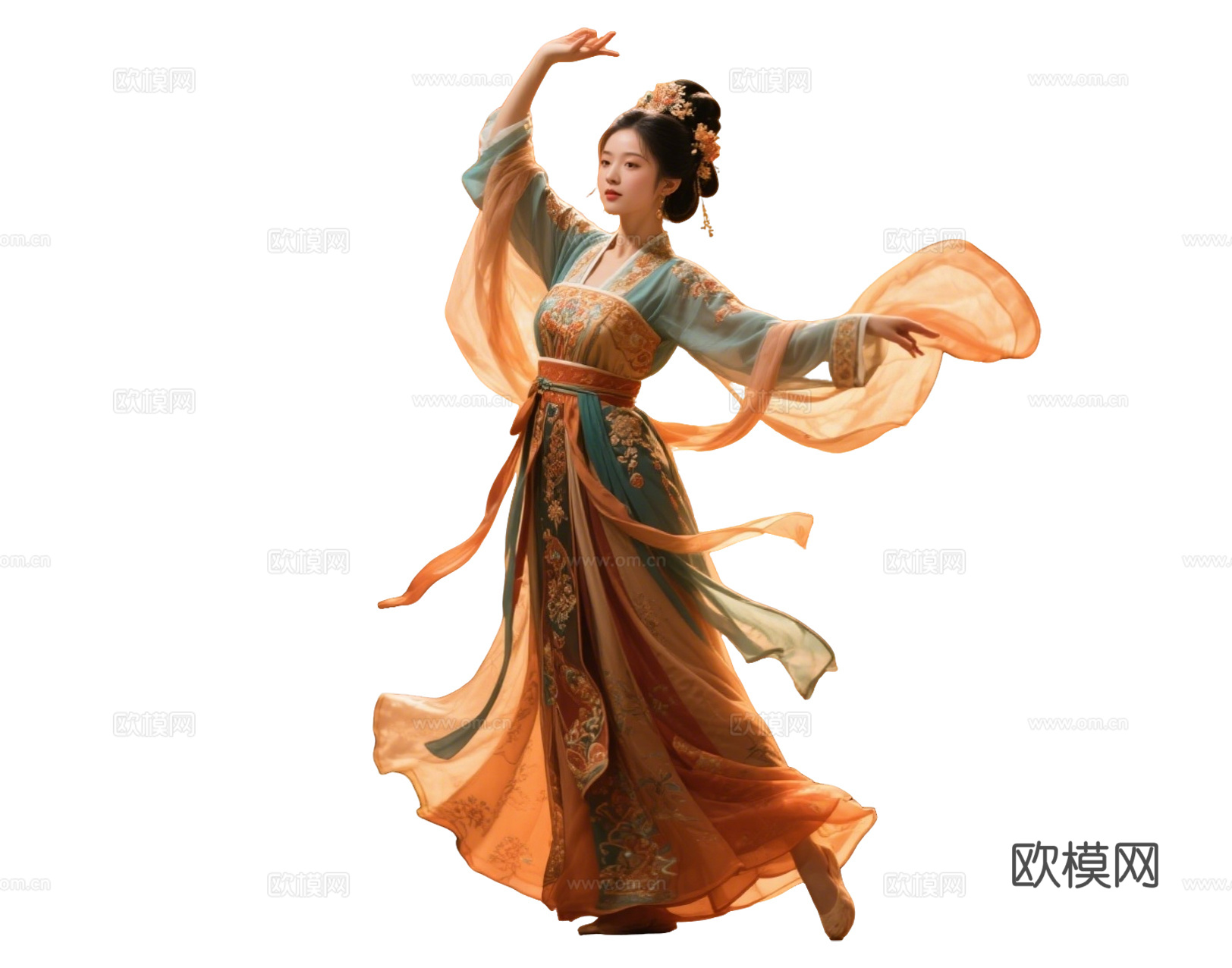 PS免抠舞蹈美女 古装美女 古典美人 古风美女 盛装舞蹈