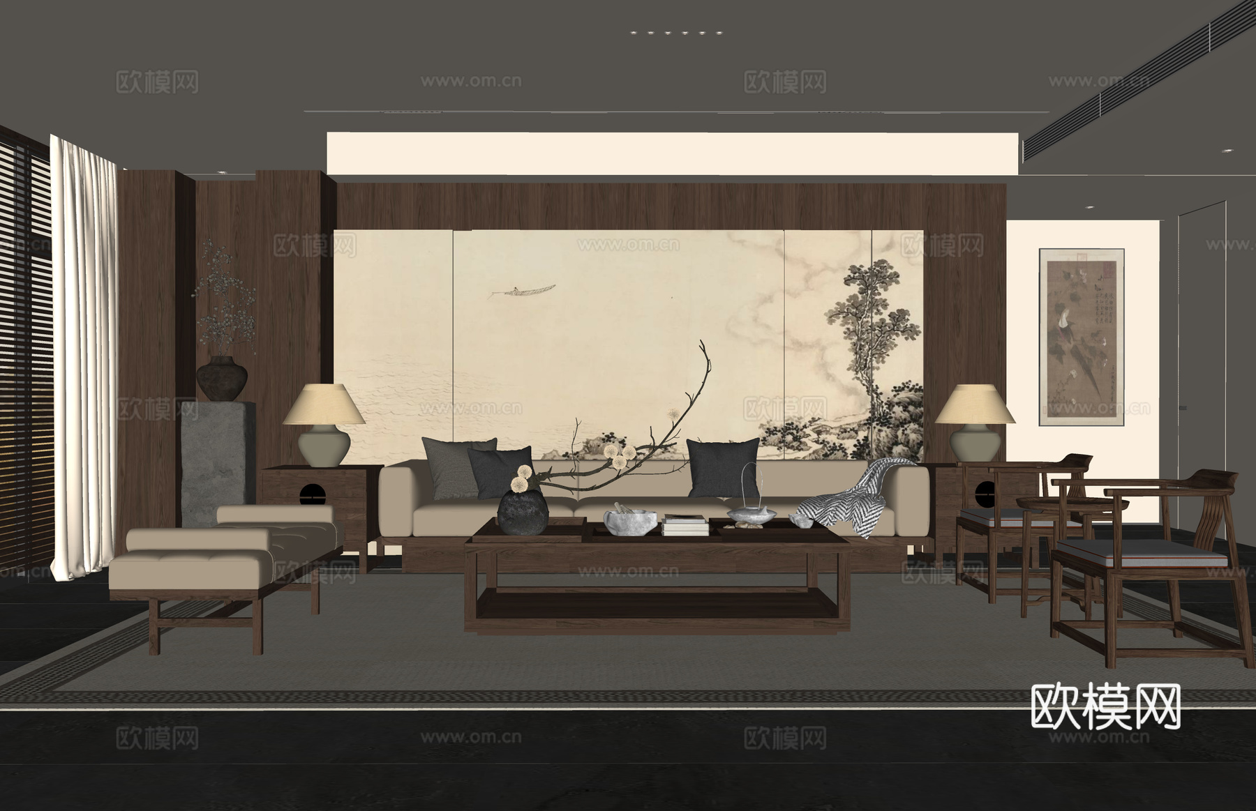 卫生间 餐厅 家装 衣帽间 客厅su模型