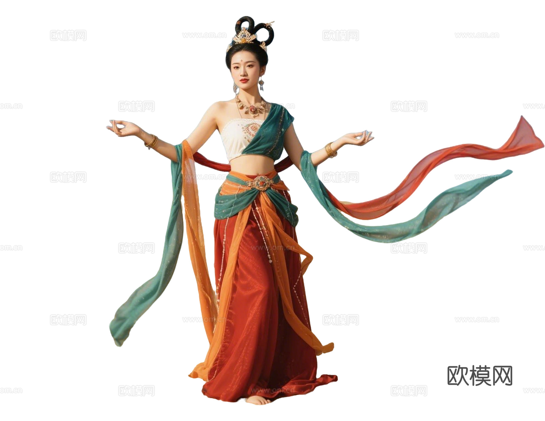 PS免抠敦煌舞蹈 敦煌美女 古典美人 古风美女 跳舞