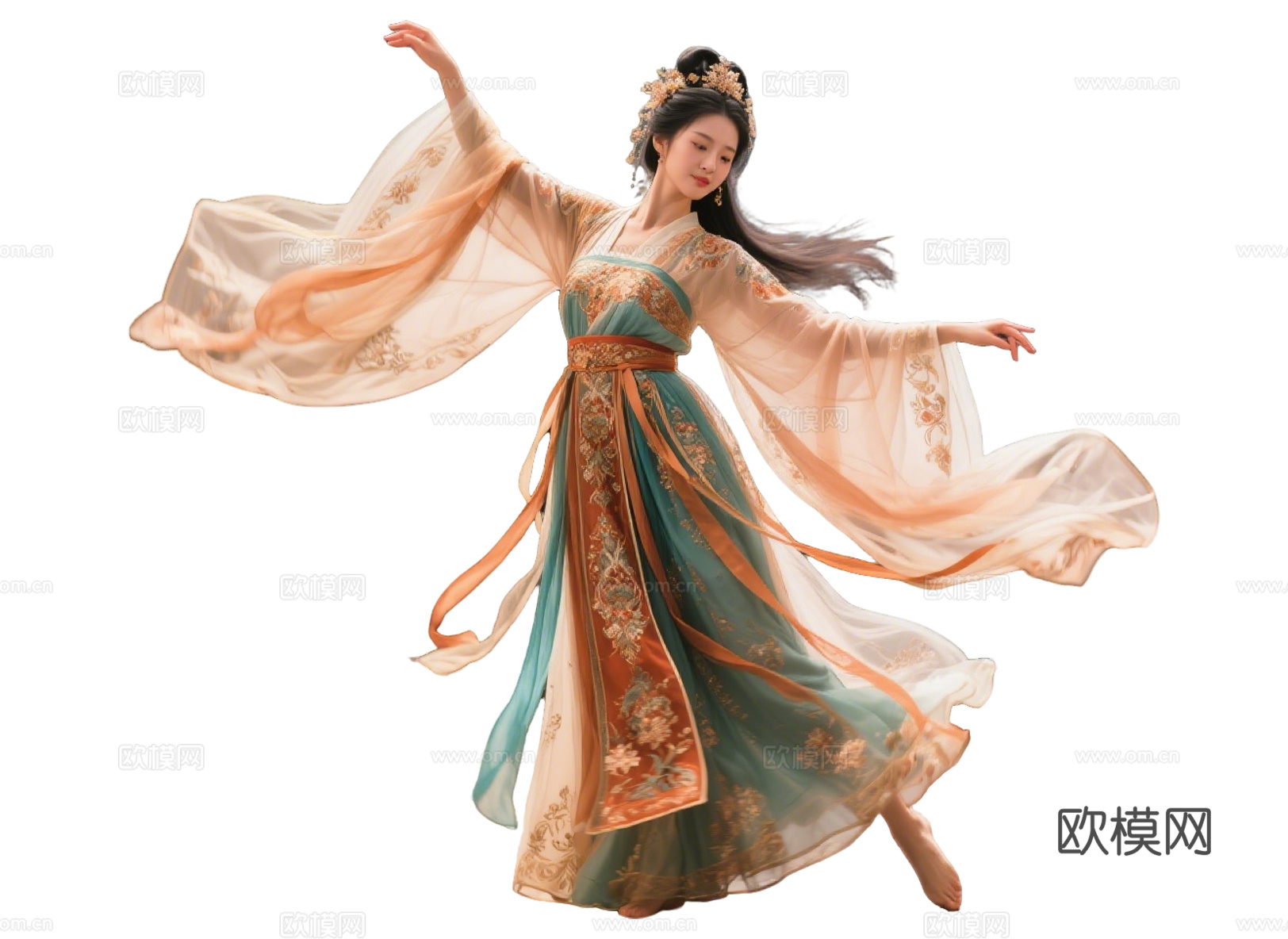 PS免抠舞蹈美女 古装美女 古典美人 古风美女 盛装舞蹈下载