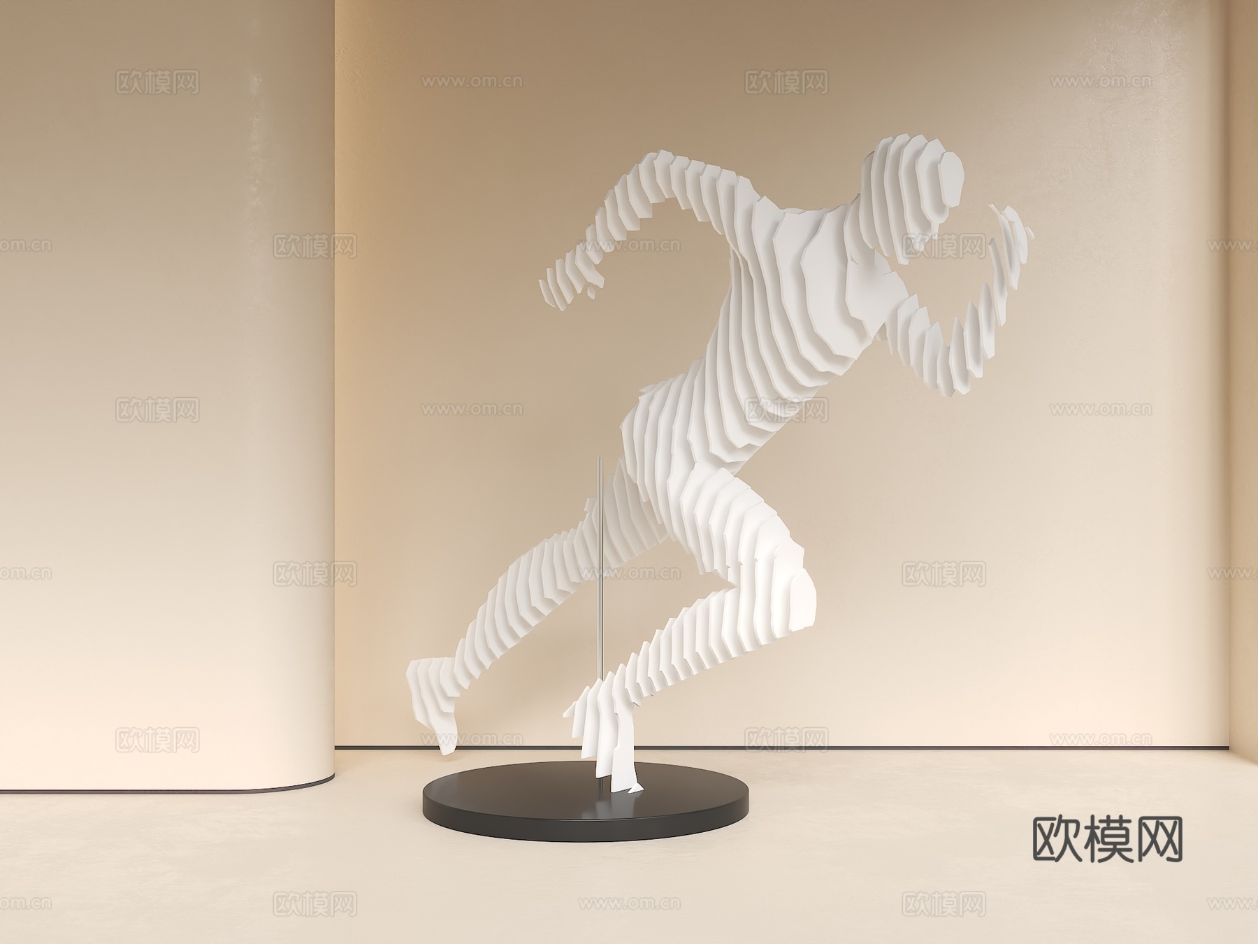 人物切片雕塑 人物摆件 雕塑摆件 景观小品 公园人物雕塑 人su模型