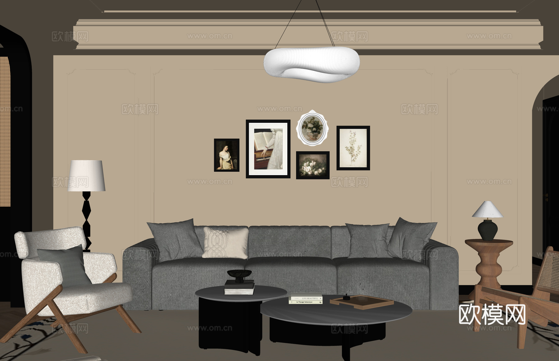 餐厅 衣帽间 阳台 客餐厅 门窗 厨房 卧室su模型